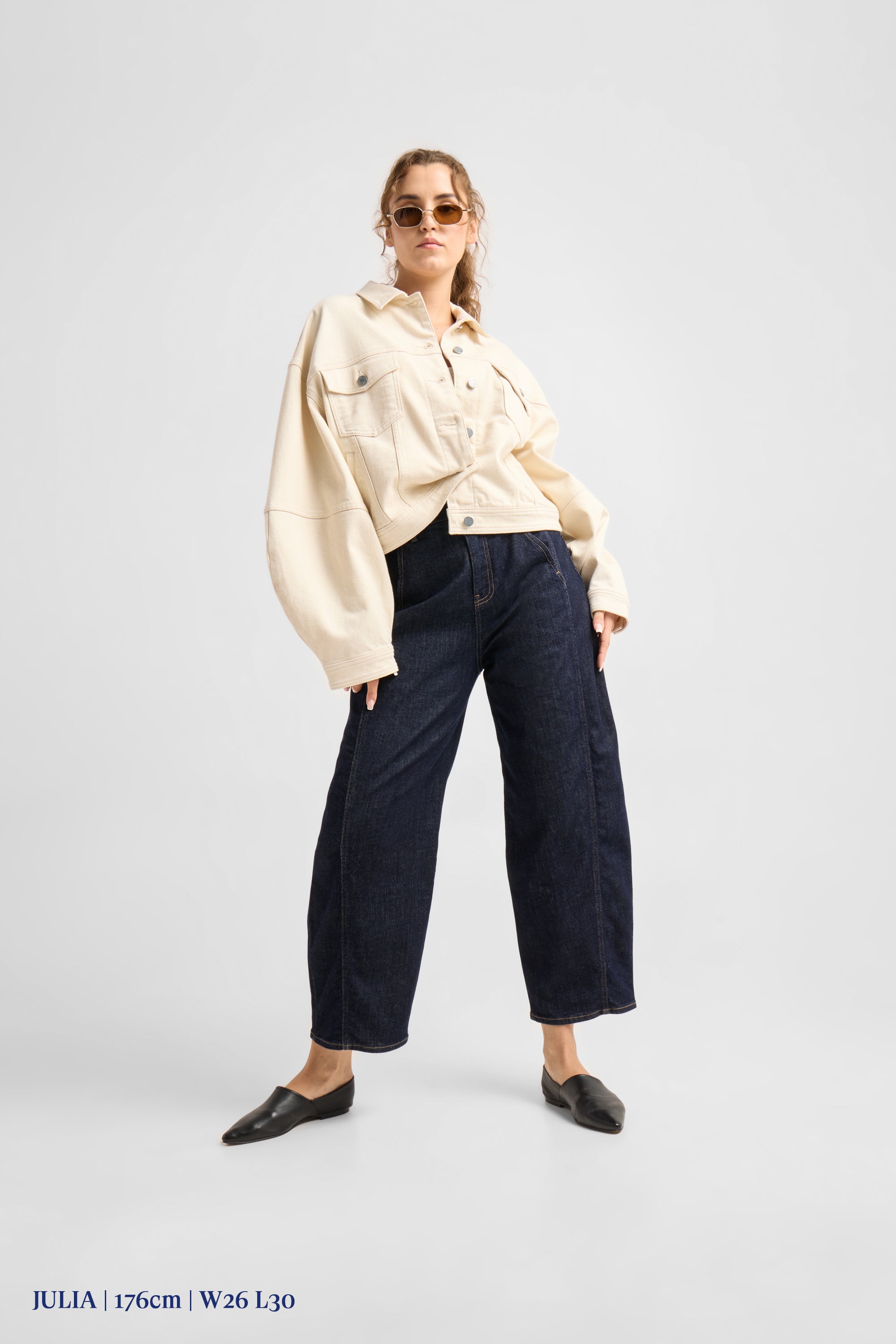 MOONDUST Soft Denim - Wide Barrel leg - Raw Blue