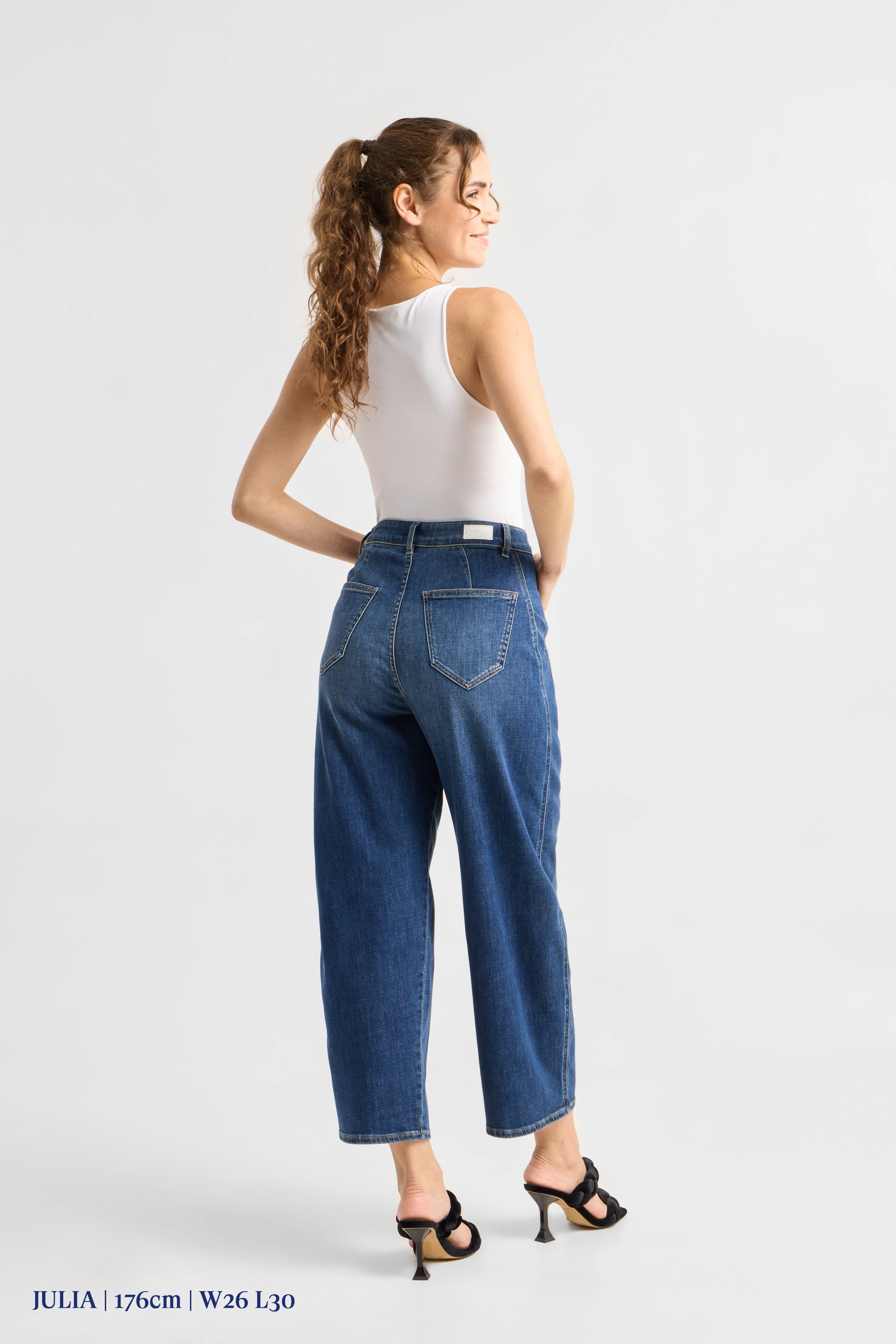 MOONDUST Soft Denim - Wide Barrel leg - Vintage Blue
