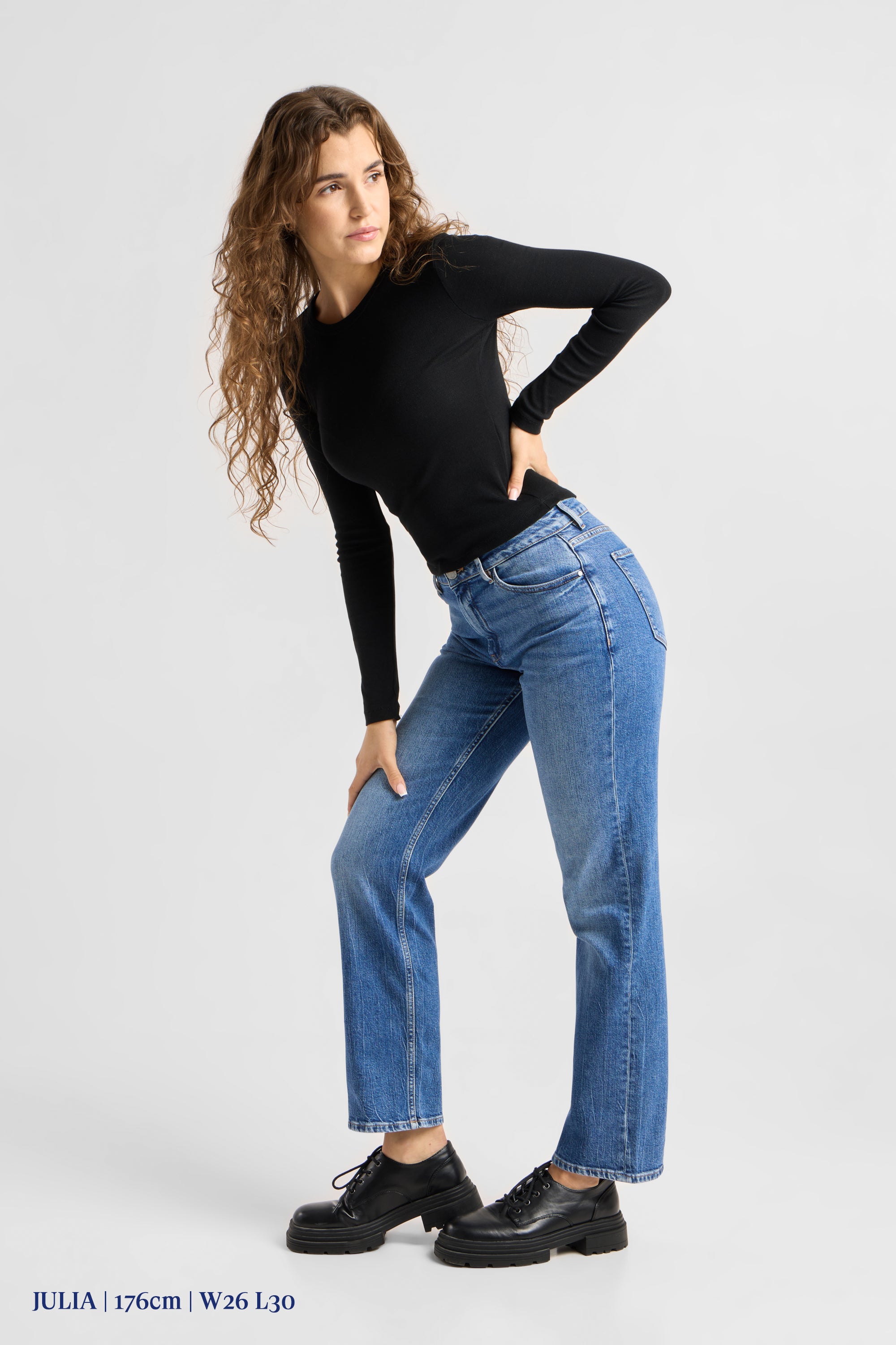 MORNING Slim Straight Minimal Stretch - Classic - Medium Blue
