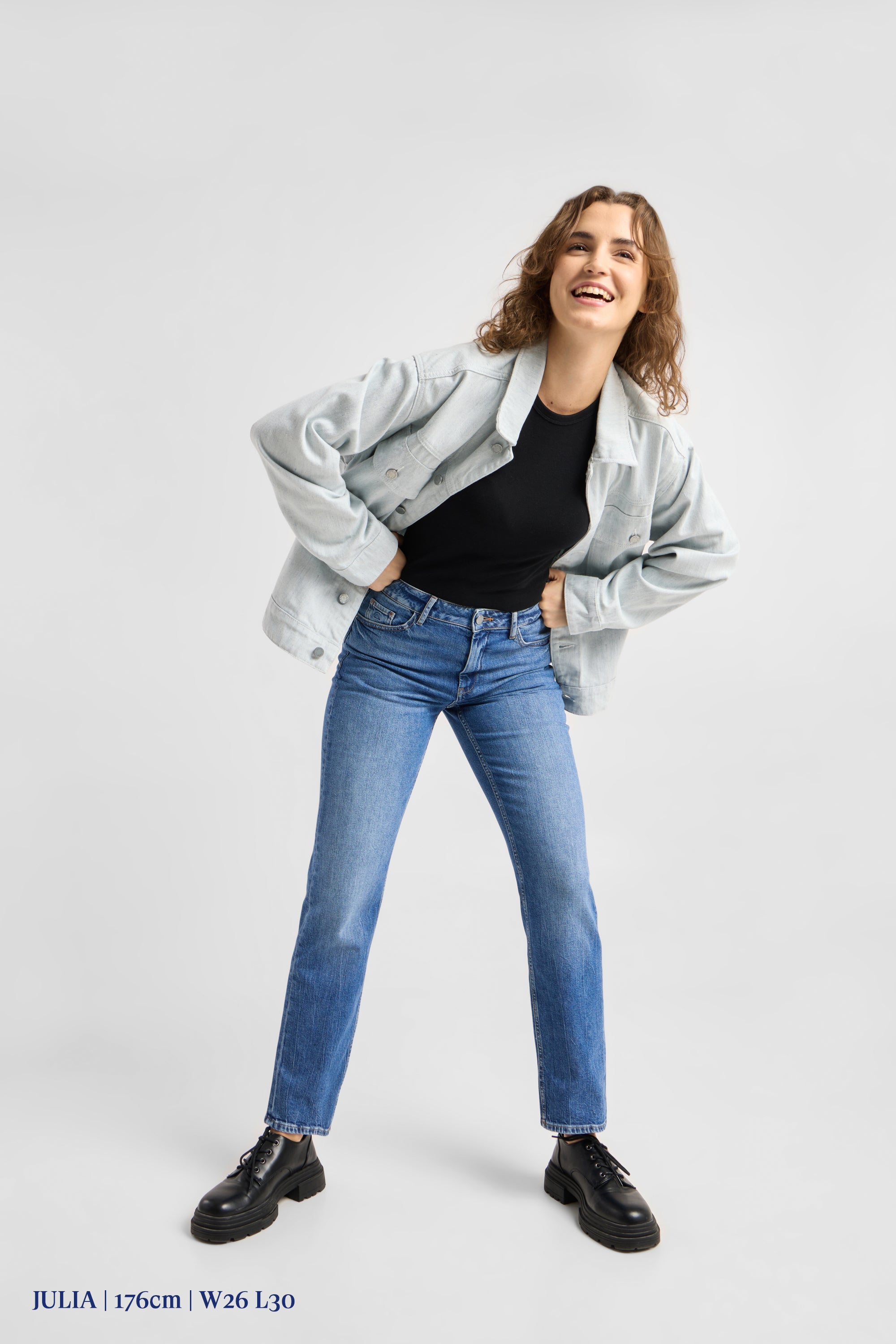 MORNING Slim Straight Minimal Stretch - Classic - Medium Blue