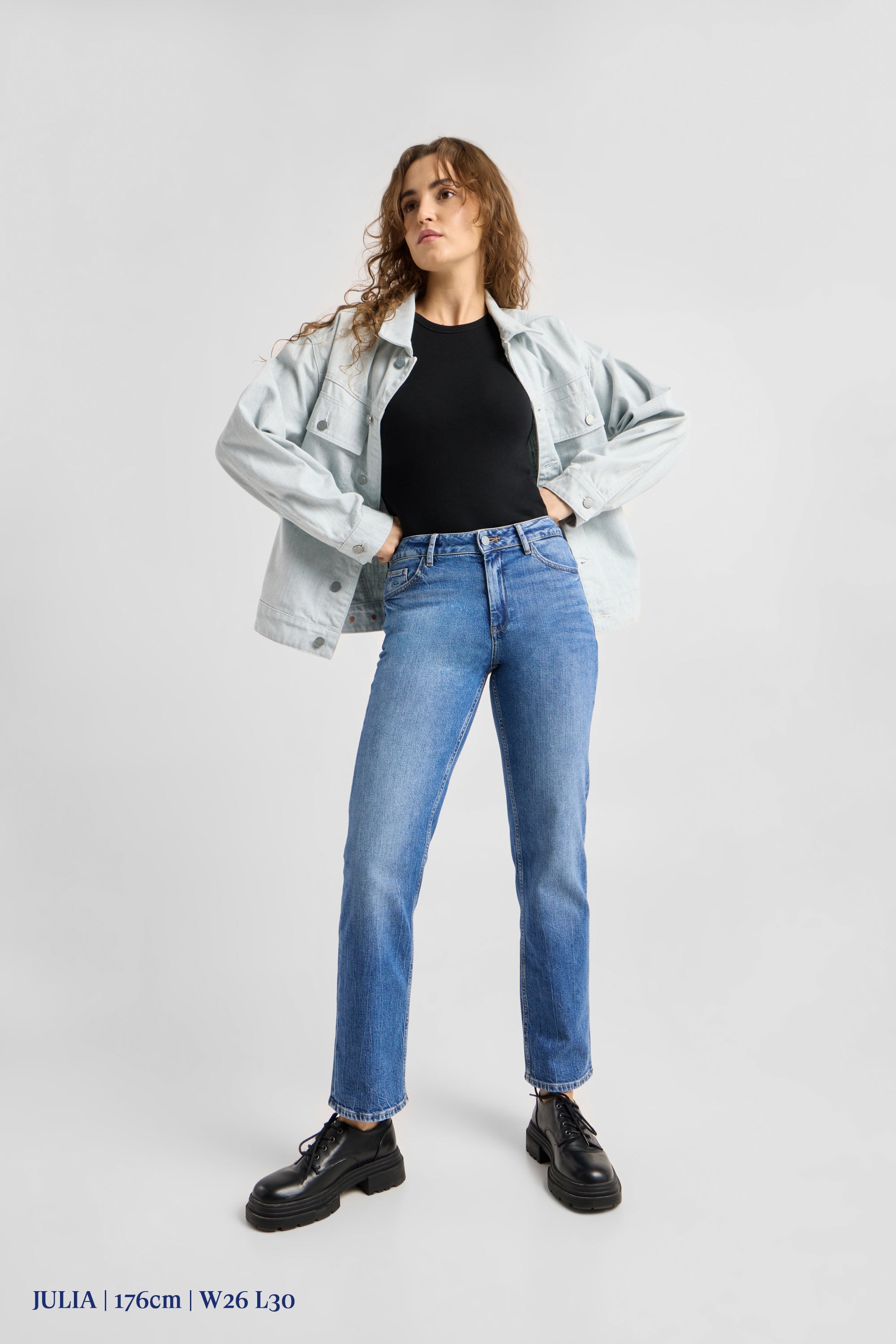 MORNING Slim Straight Minimal Stretch - Classic - Medium Blue
