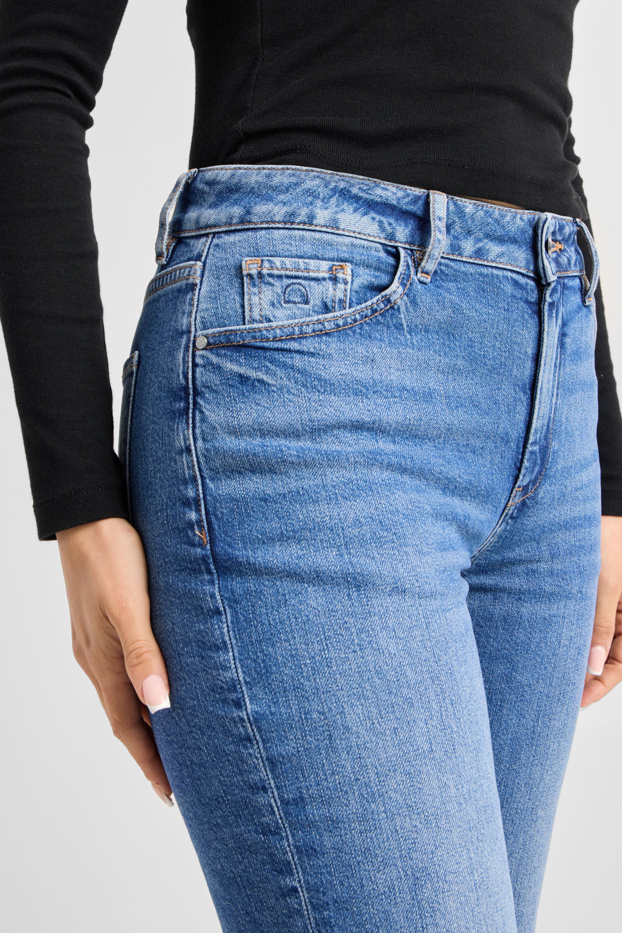 MORNING Slim Straight Minimal Stretch - Classic - Medium Blue