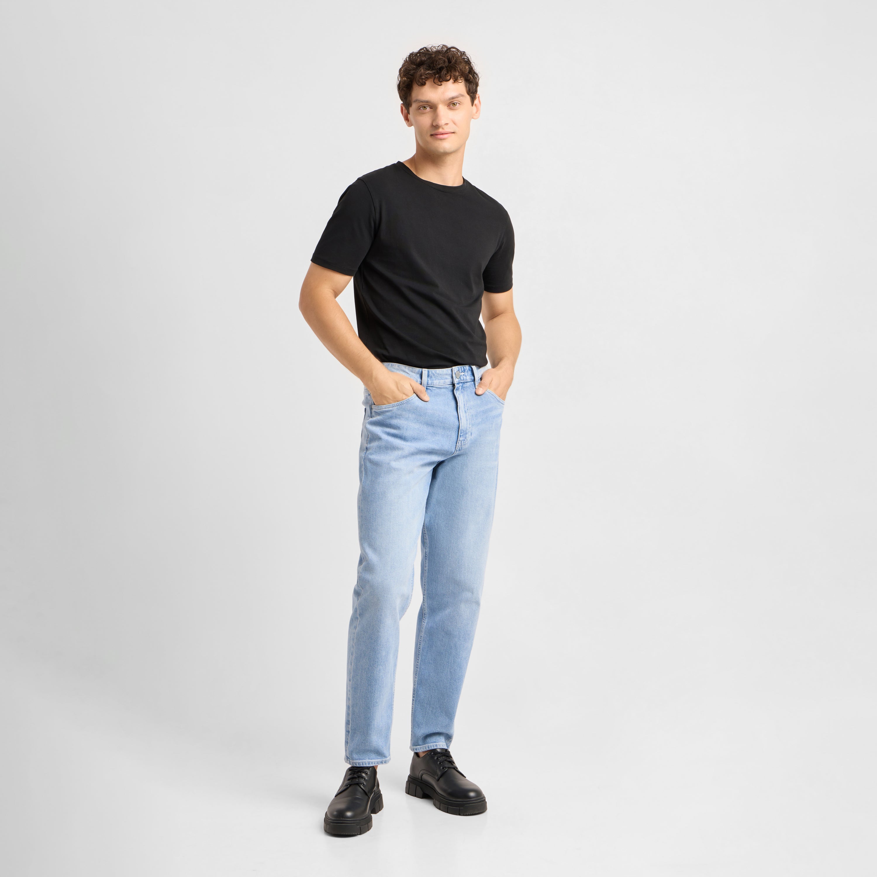 RISE Relaxed Tapered Minimal Stretch - Basic - Bright Blue