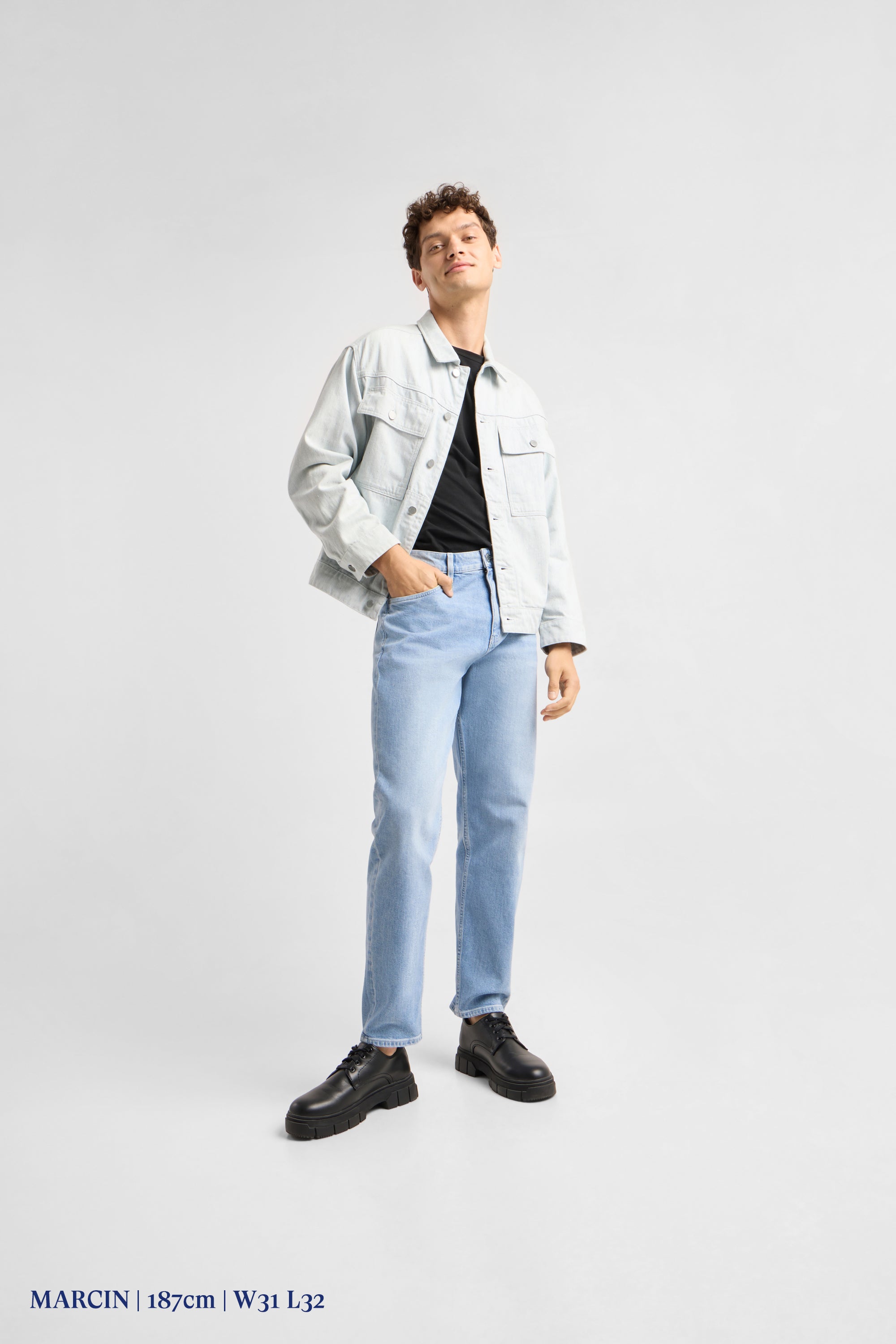 RISE Relaxed Tapered Minimal Stretch - Basic - Bright Blue
