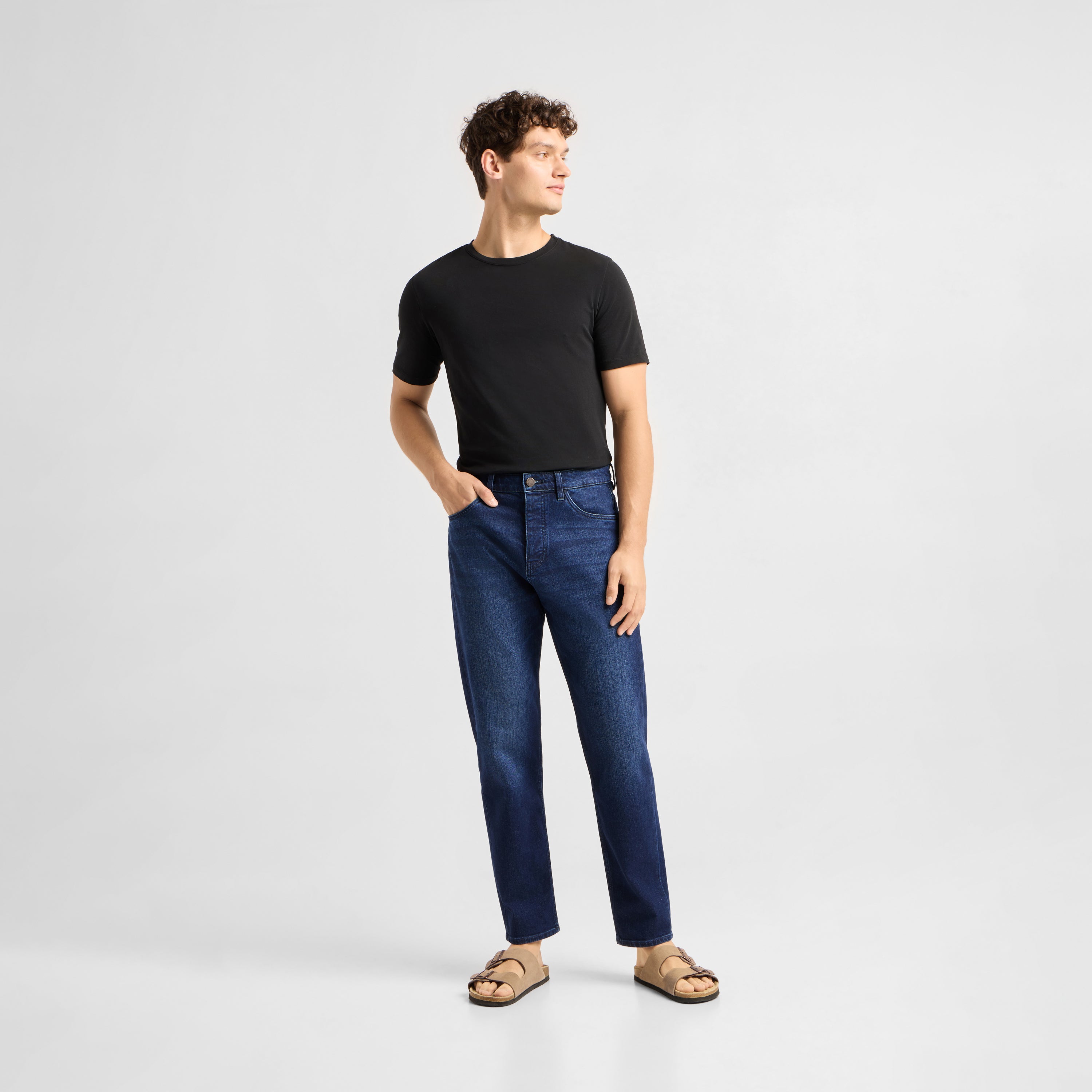 RISE Relaxed Tapered Minimal Stretch - Basic - Dark Blue