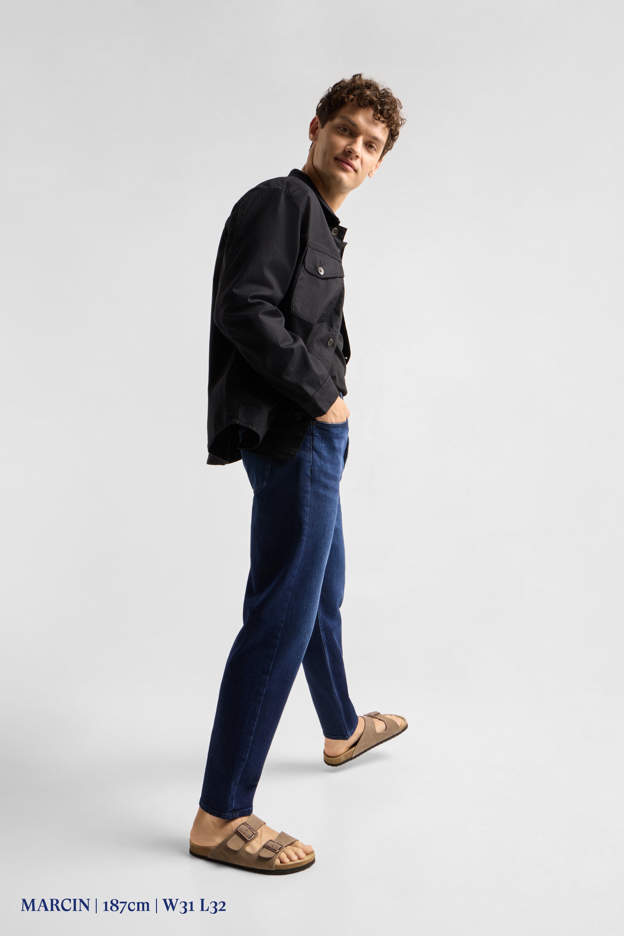 RISE Relaxed Tapered Minimal Stretch - Basic - Dark Blue