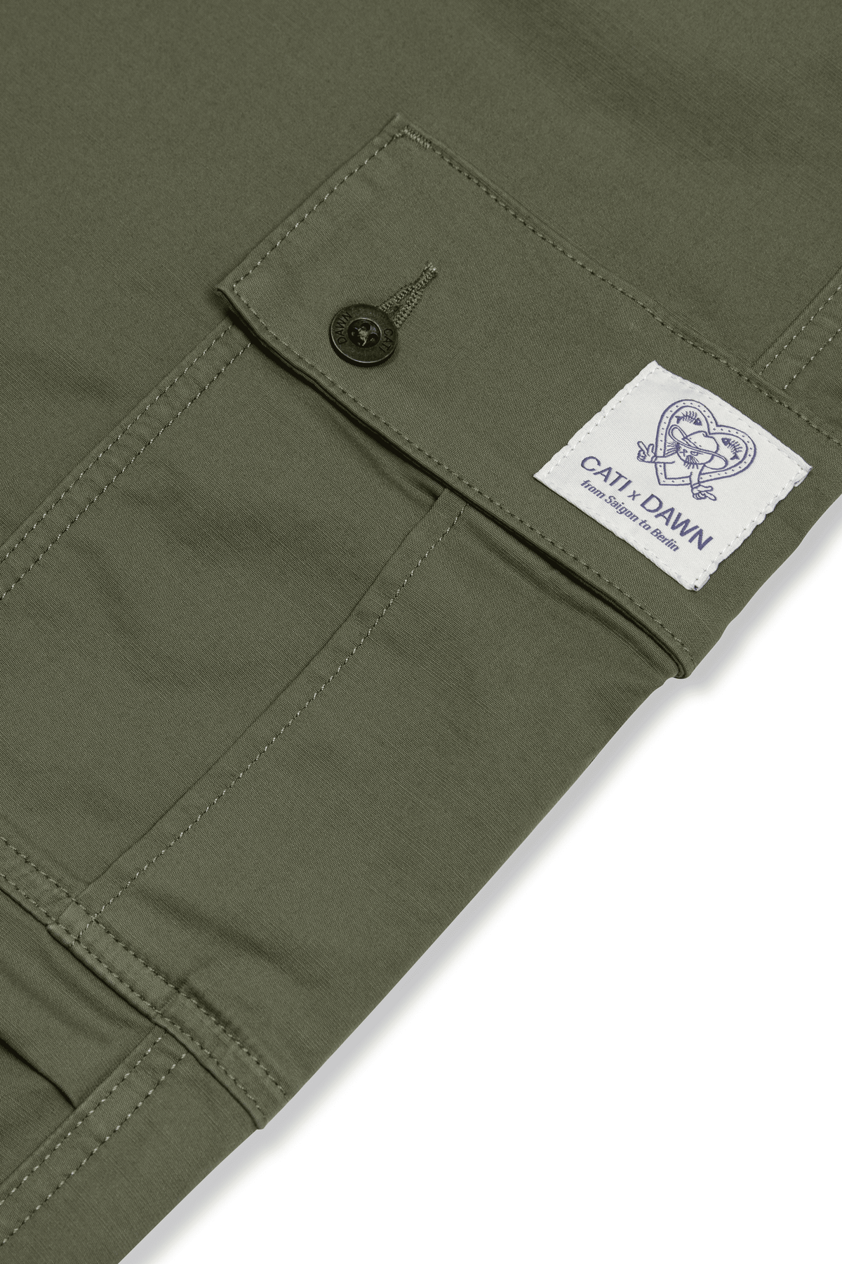 MAY MAY - Baggy Cargo Pants - Moss Green