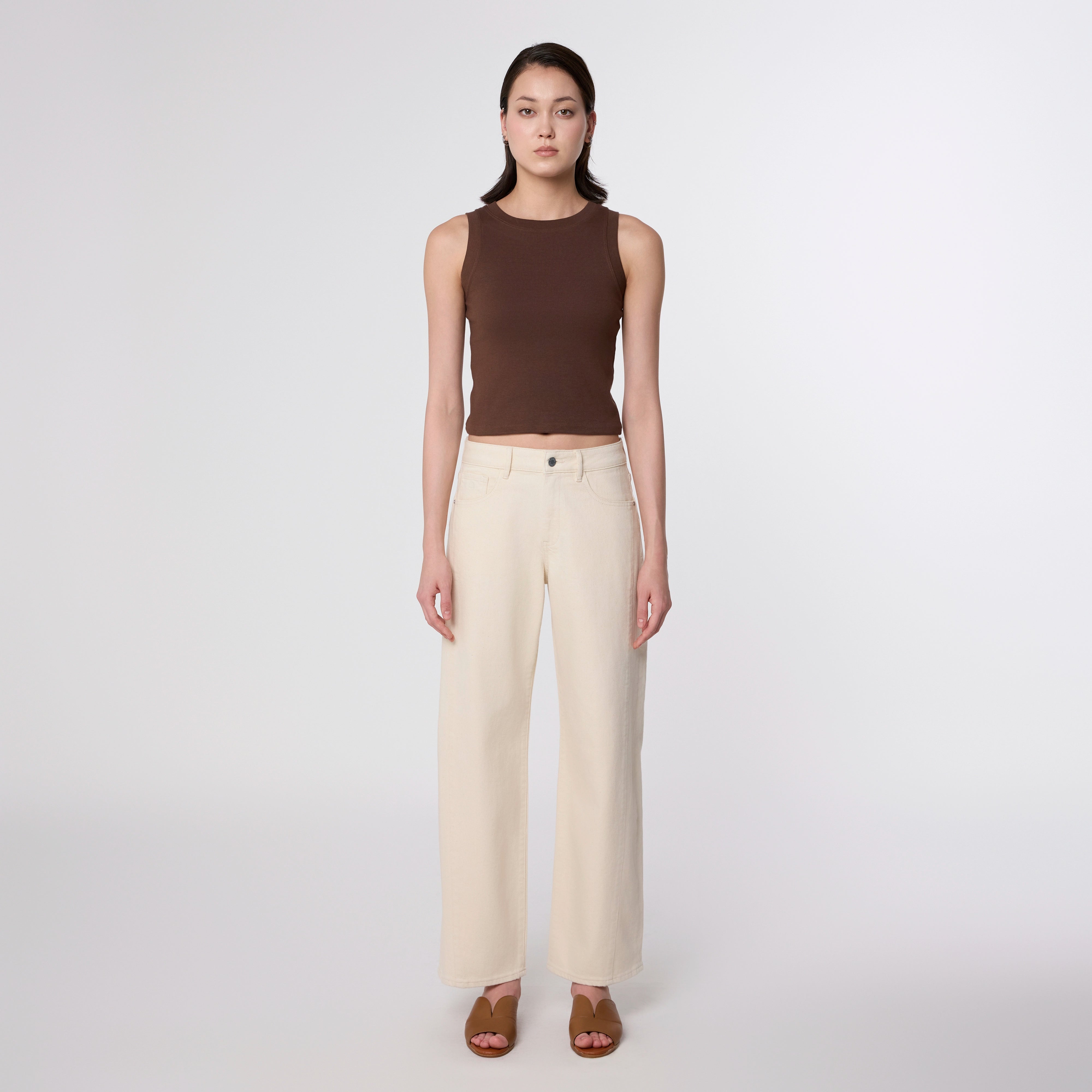 ASH Barrel Leg Minimal Stretch - Cutline - Ecru