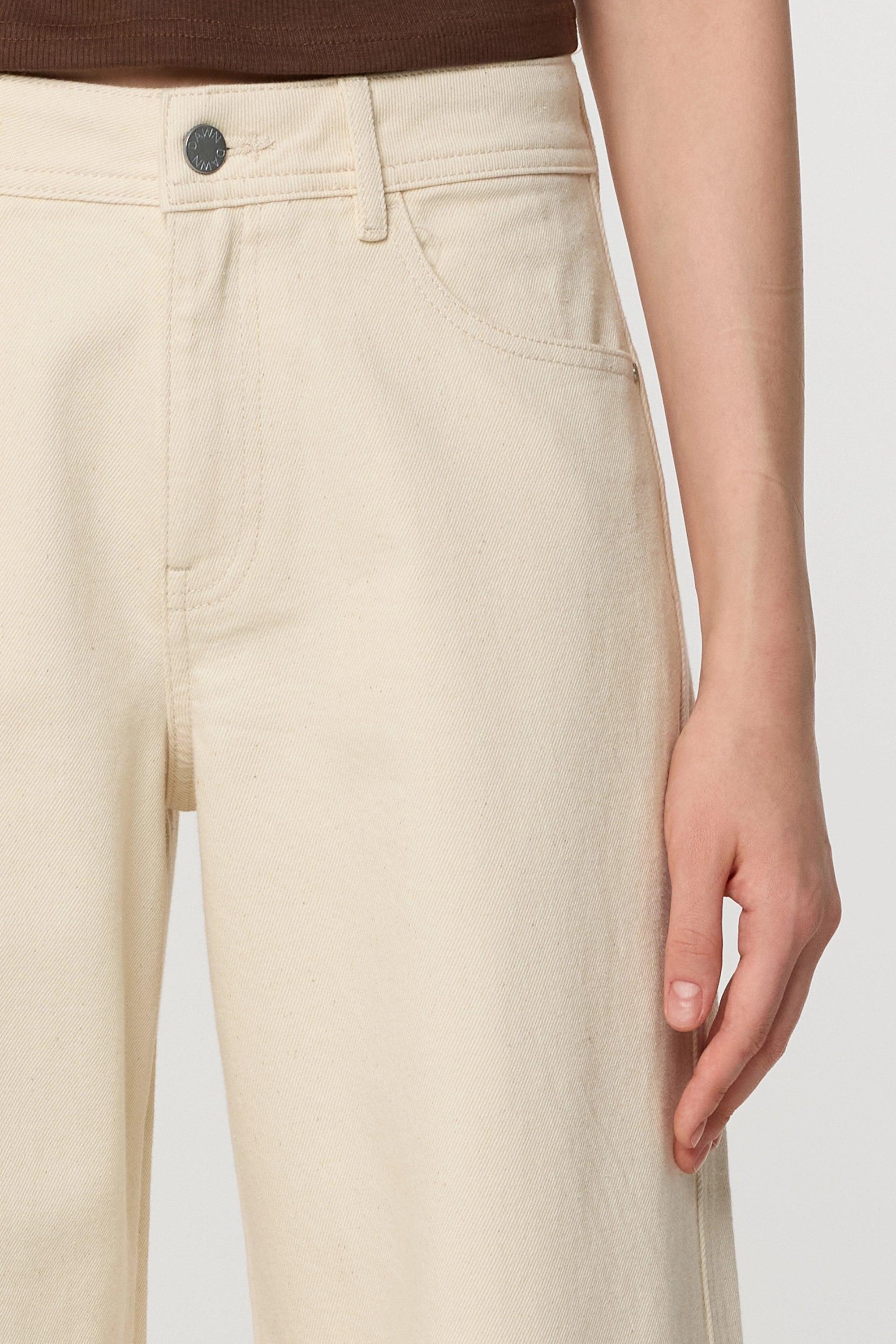 ASH Barrel Leg Minimal Stretch - Cutline - Ecru