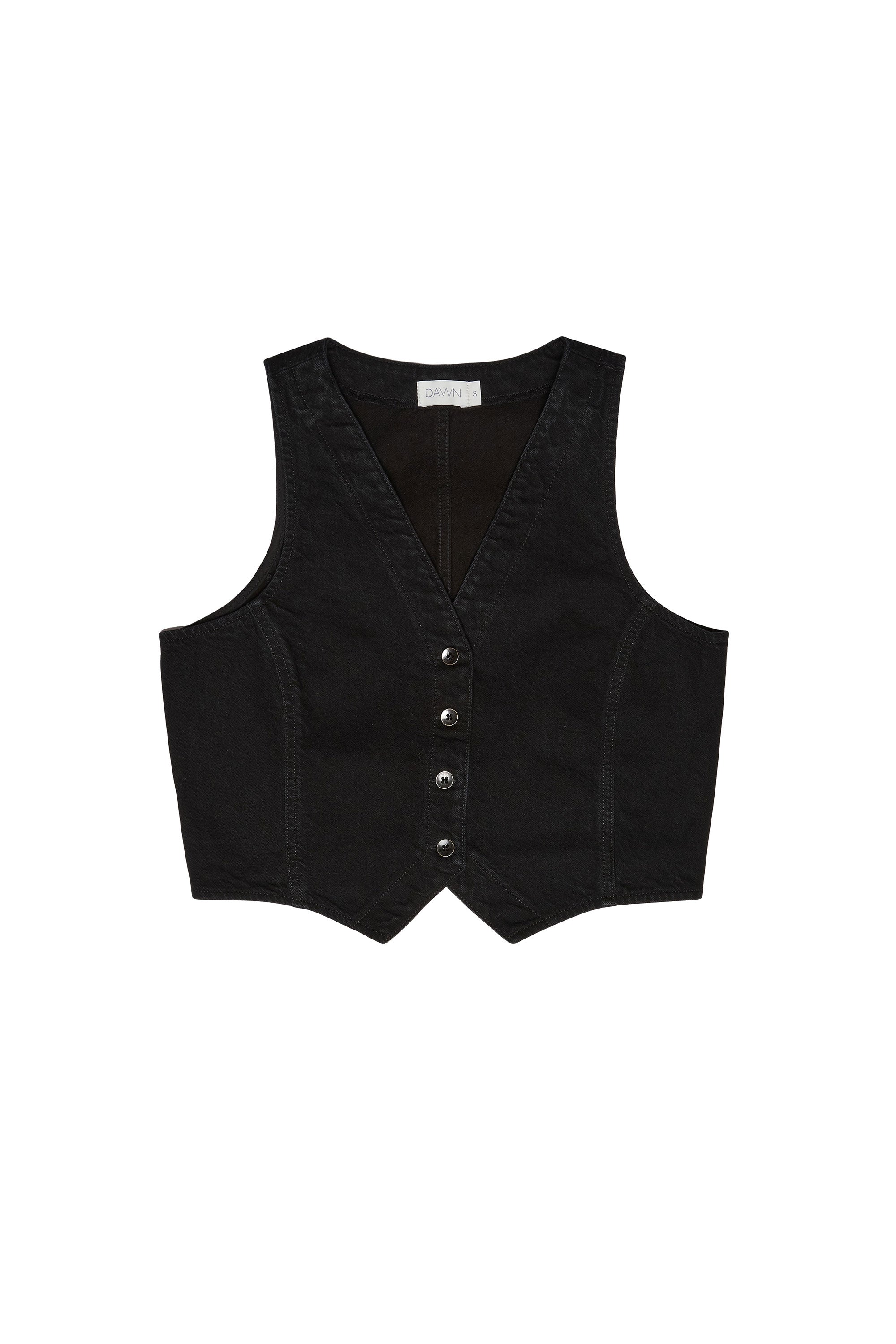 ASTRA - Denim Vest - Black