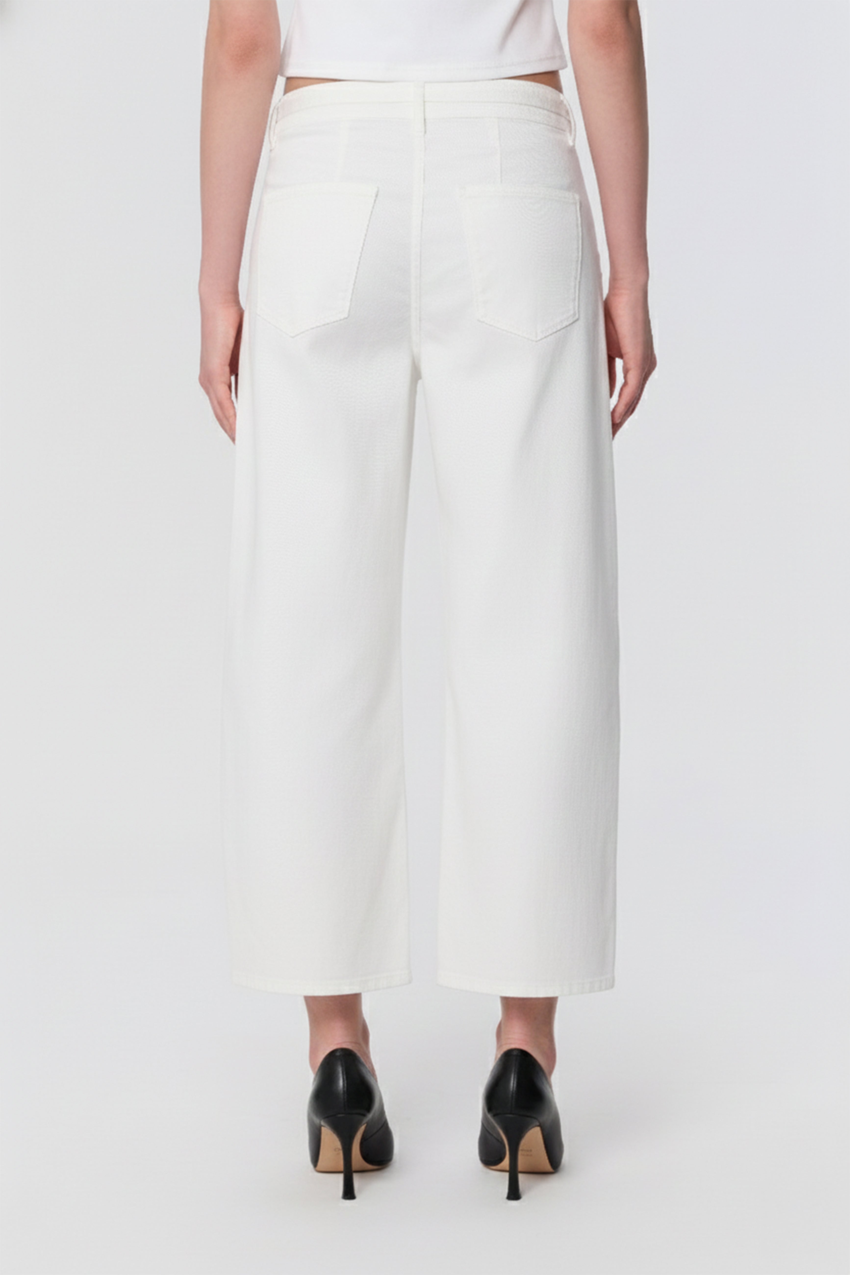 BLINK Wide Barrel Culotte Soft Denim - Classic - White Denim