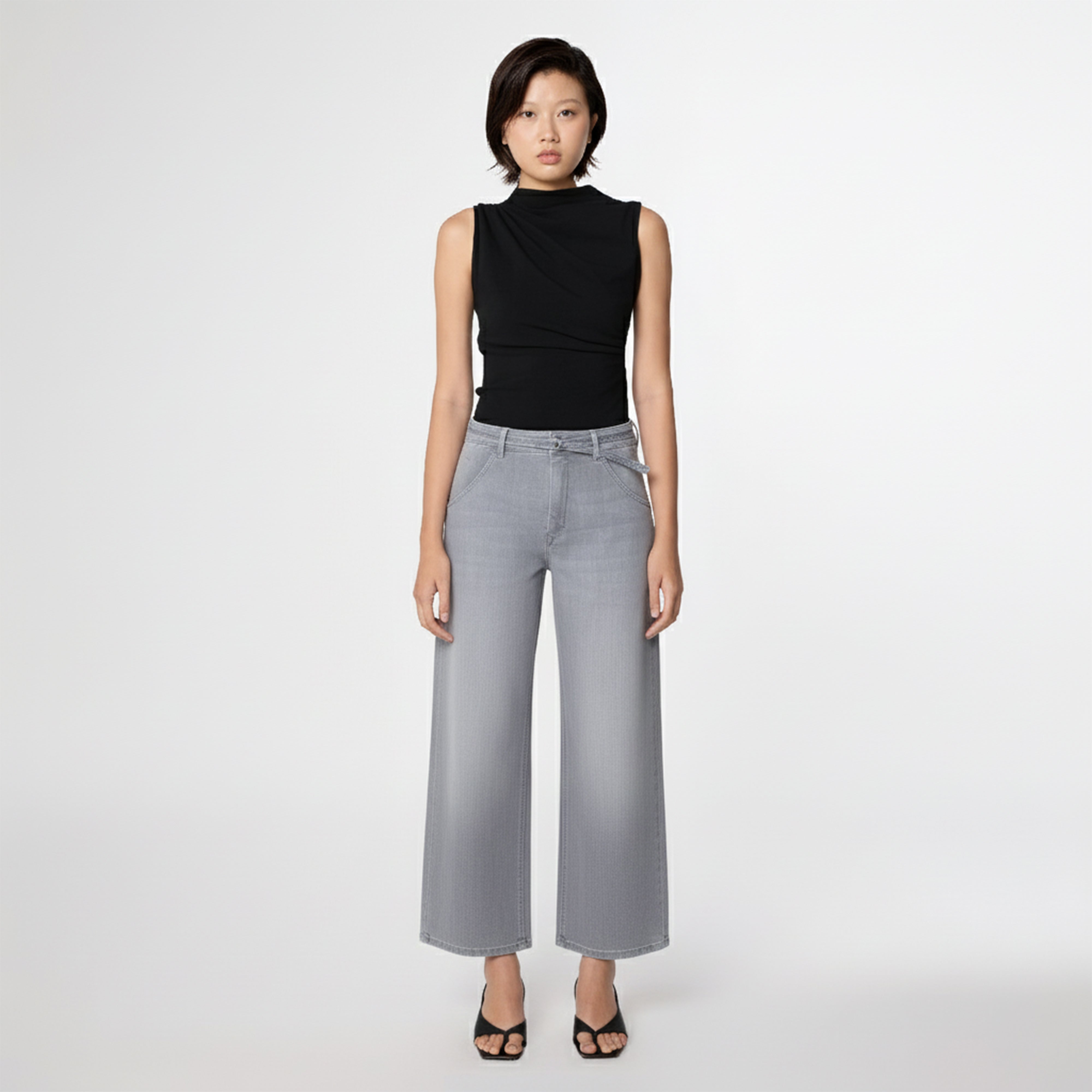 BLINK Wide Barrel Culotte Soft Denim - Classic - Cool Grey