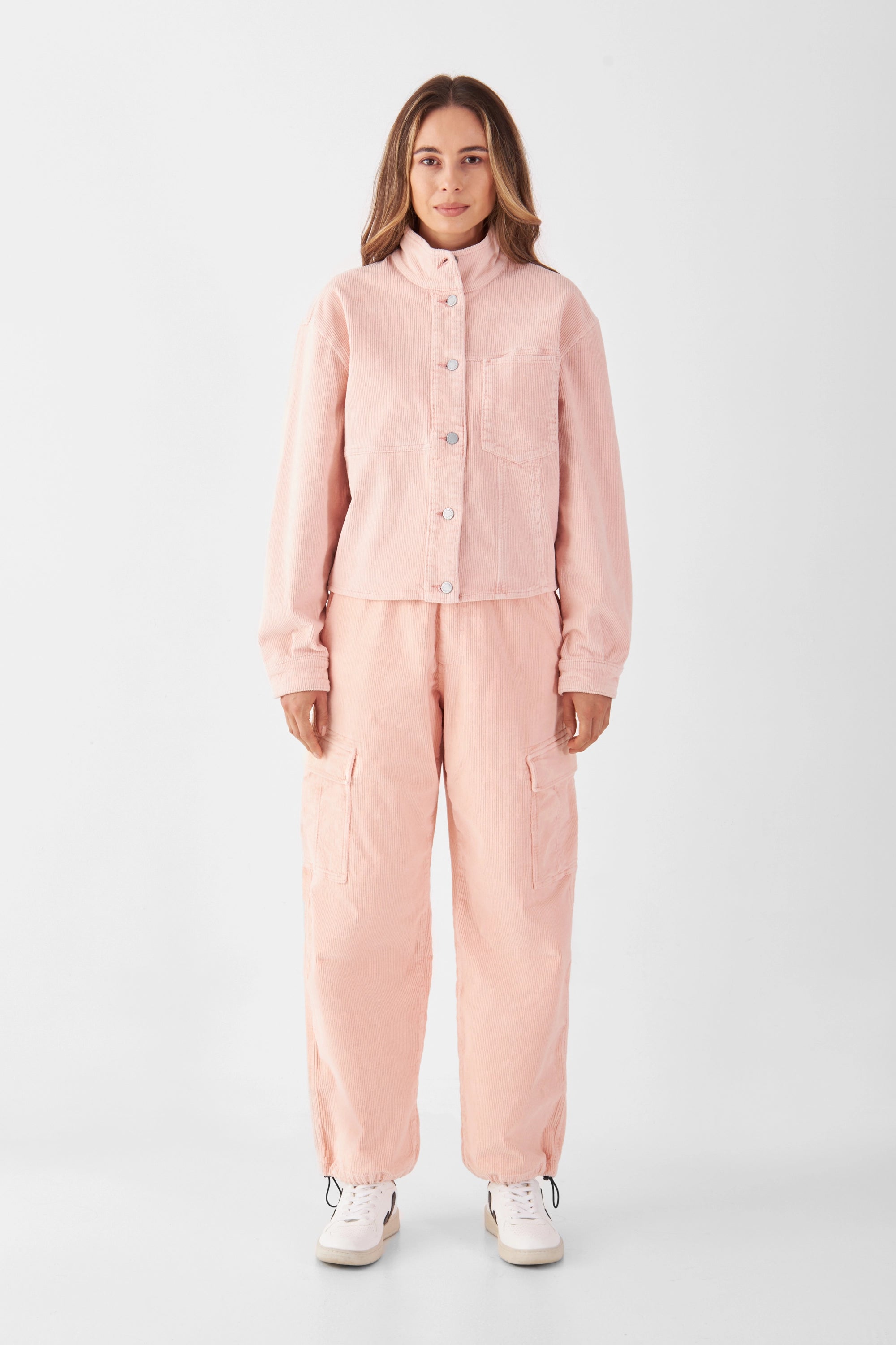 BLOSSOM - Relaxed Corduroy Jacket - Rose