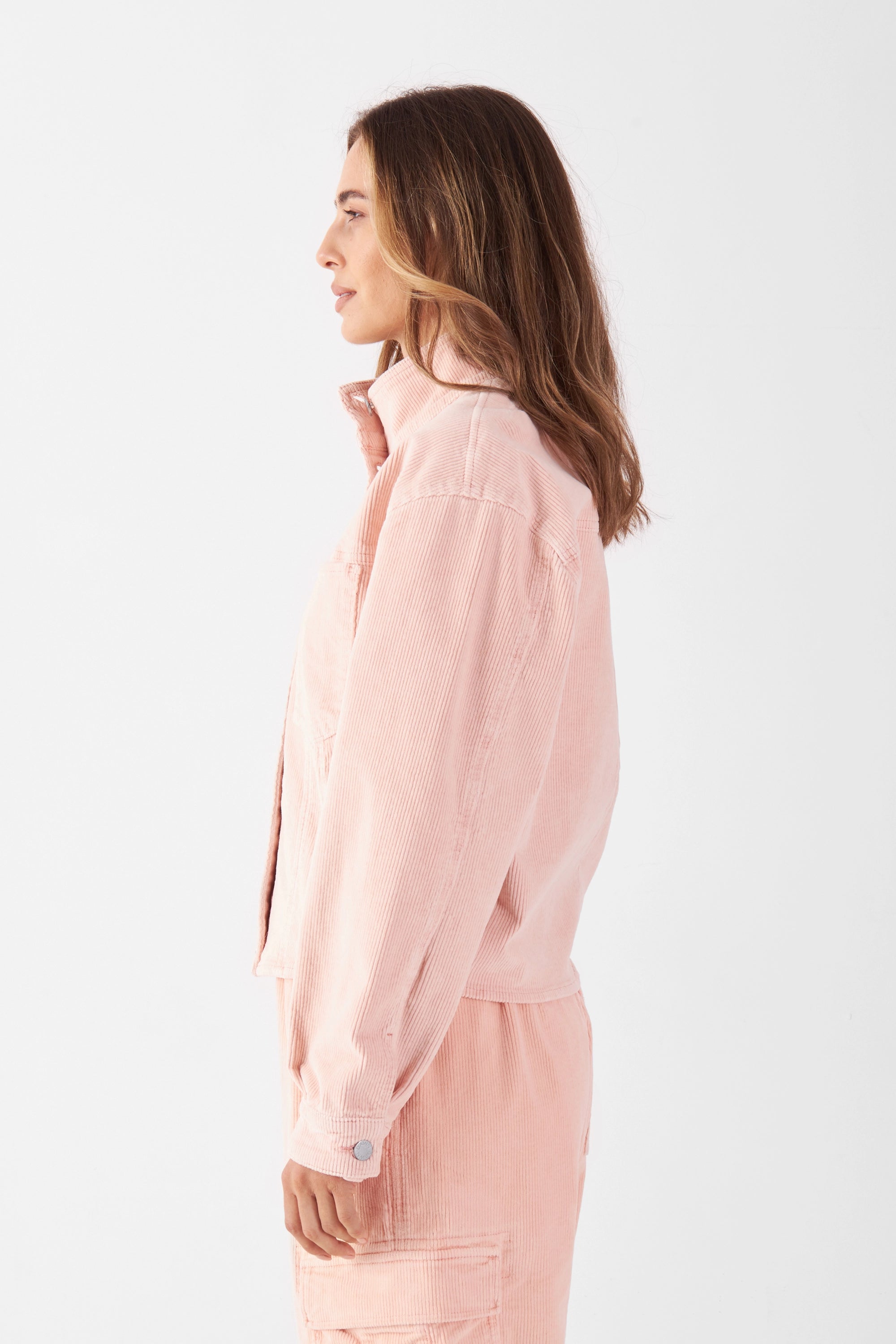 BLOSSOM - Relaxed Corduroy Jacket - Rose