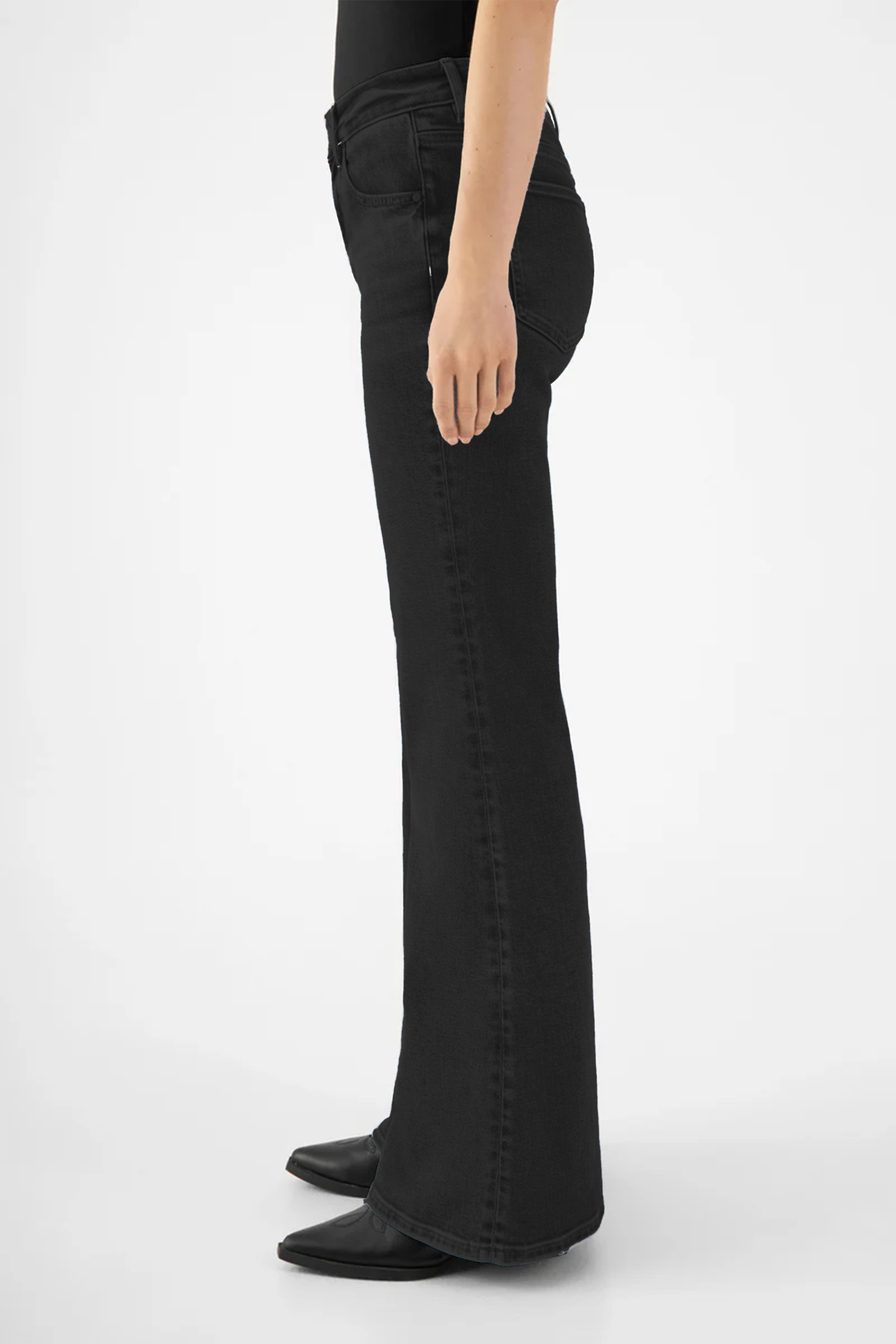 CELESTIAL Slim Flared Soft Tencel - Vintage Black