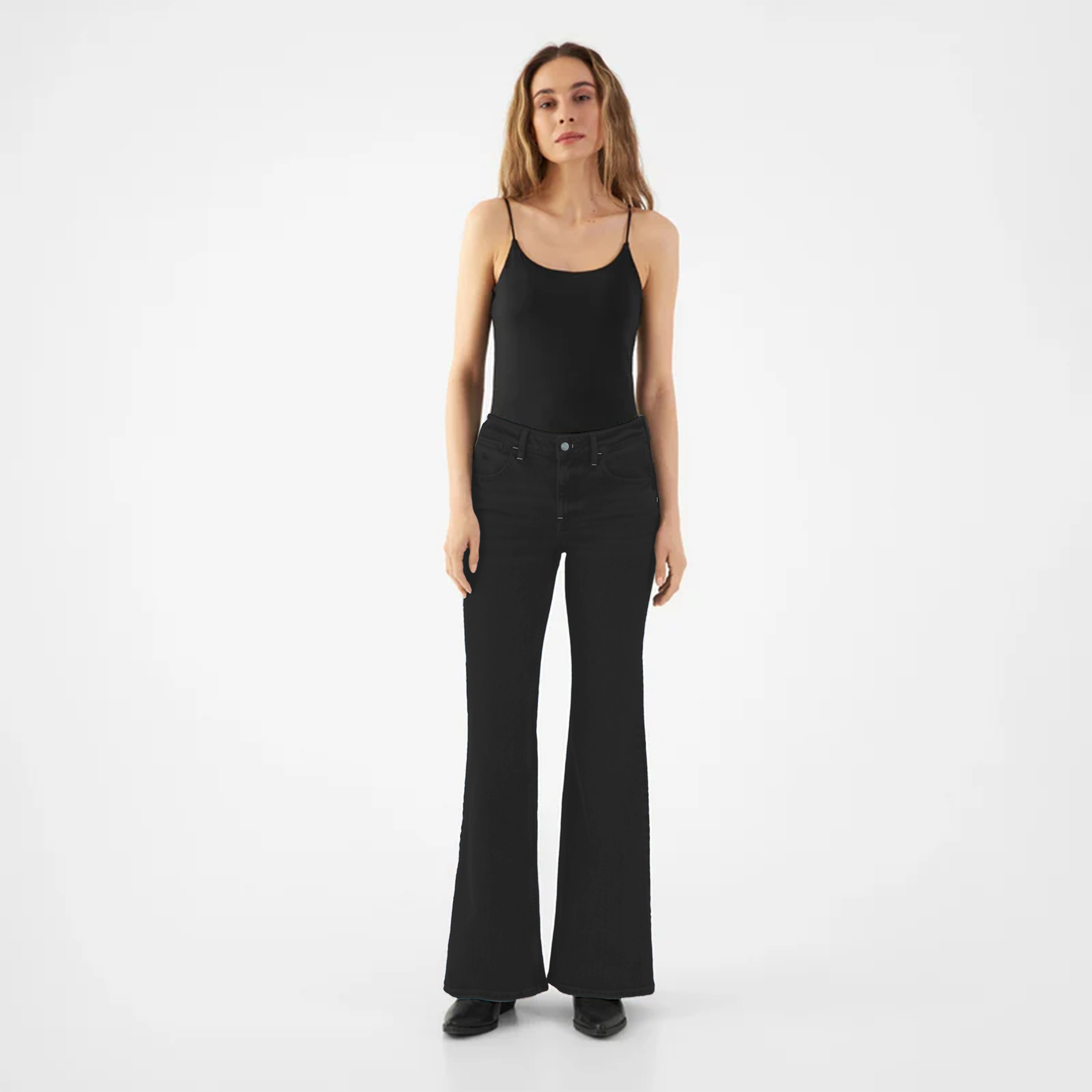 CELESTIAL Slim Flared Soft Tencel - Vintage Black