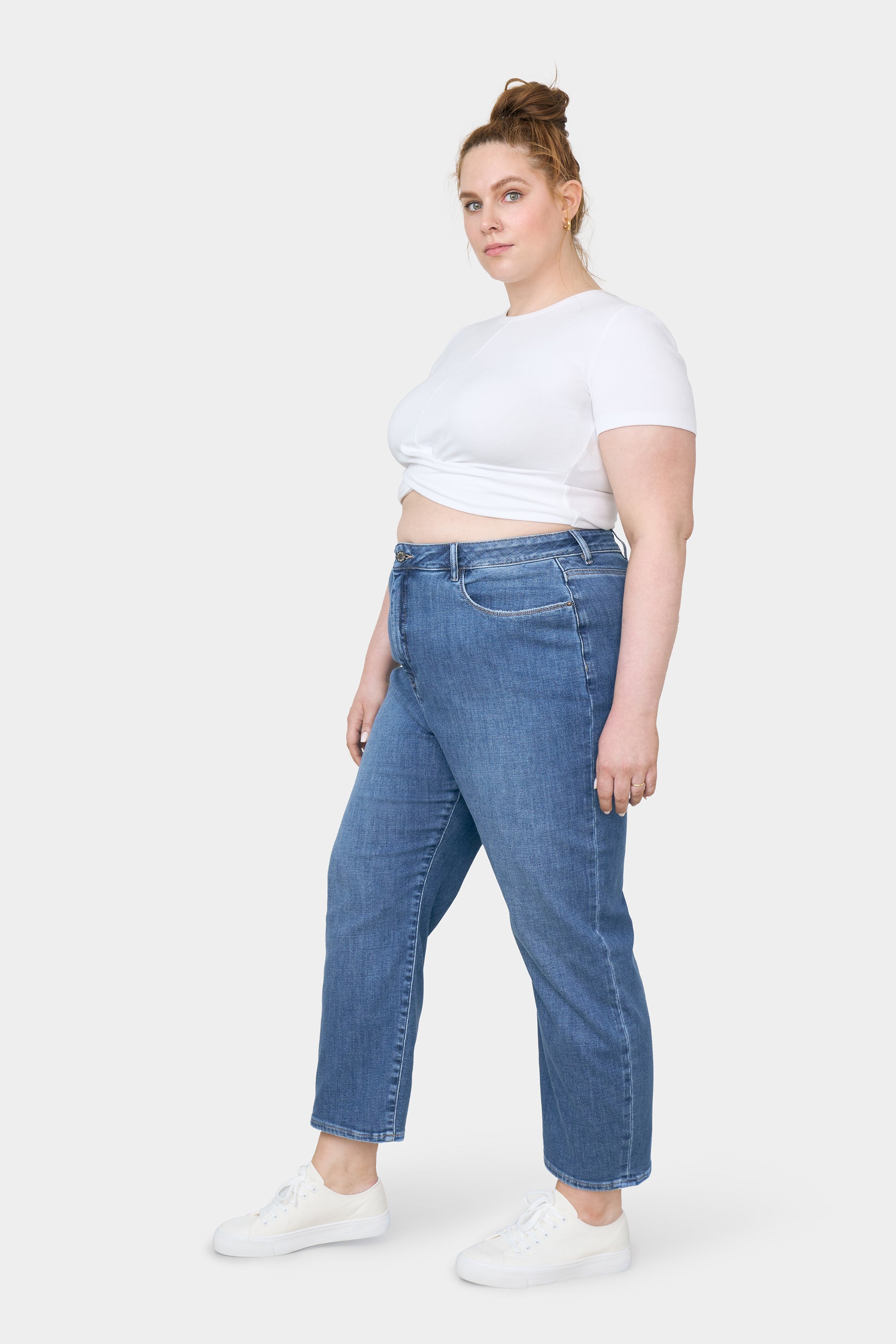 STARDUST O-Shape Soft Denim - Curvy - Medium Blue