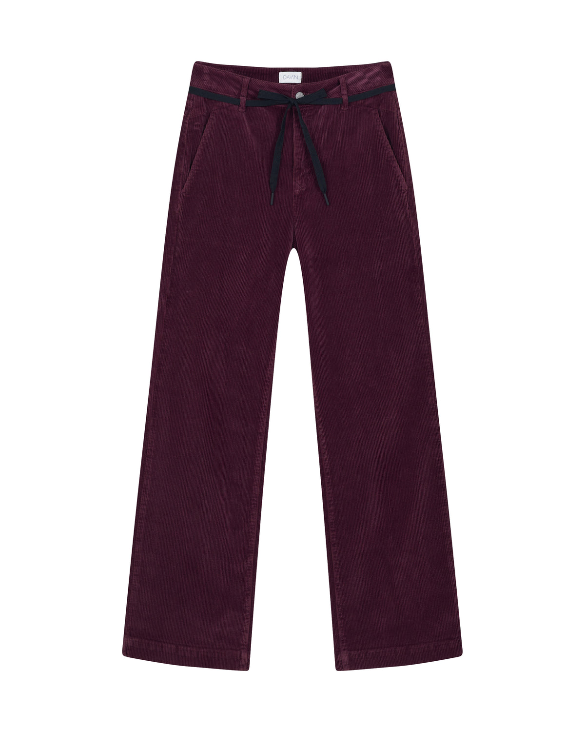 DEW Flared Corduroy - French Pocket - Plum Red Wine