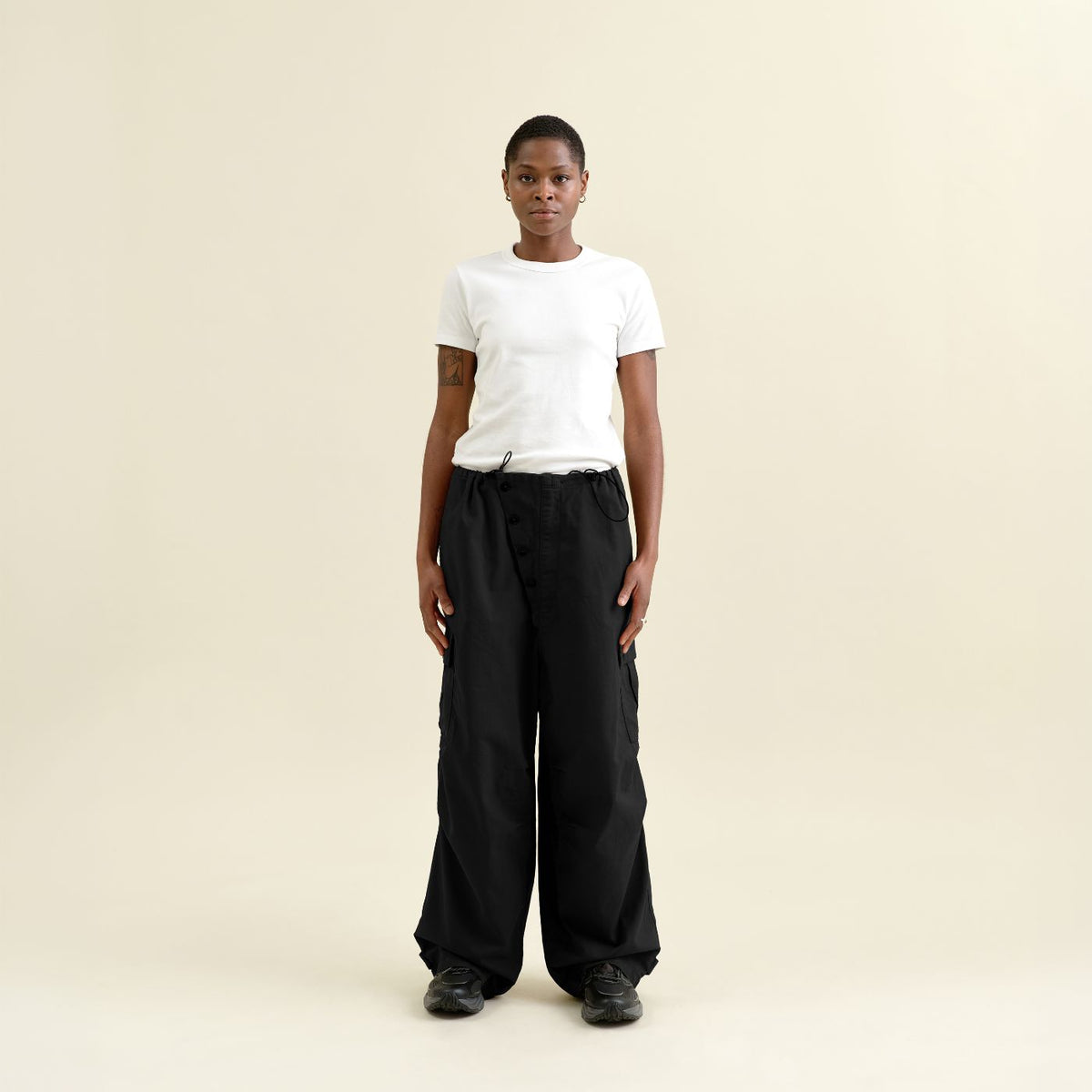 MAY MAY - Baggy Cargo Pants - Black