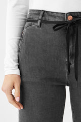 DEW Flared Soft Denim - French Pocket - Medium Grey
