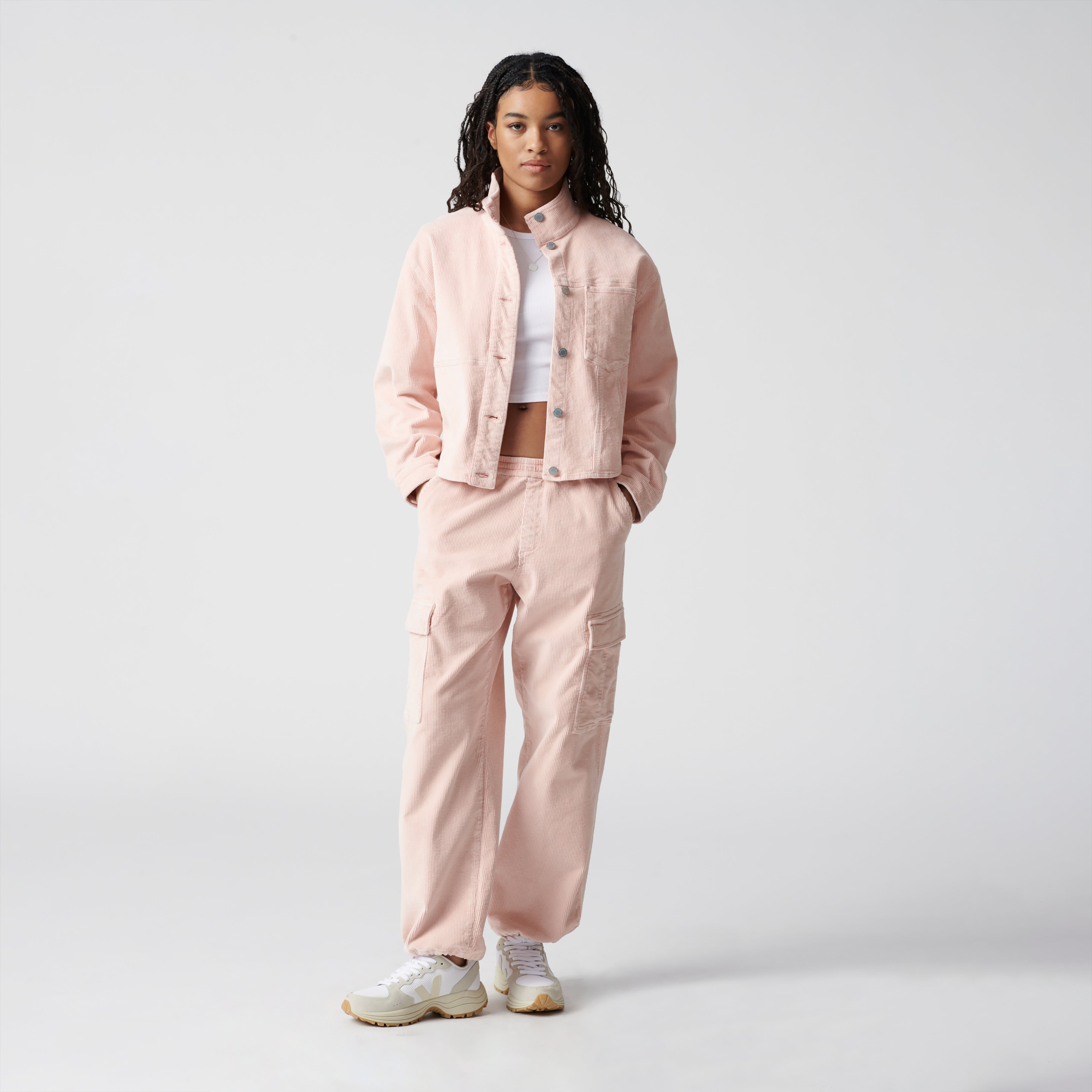 BLOSSOM - Relaxed Corduroy Jacket - Rose