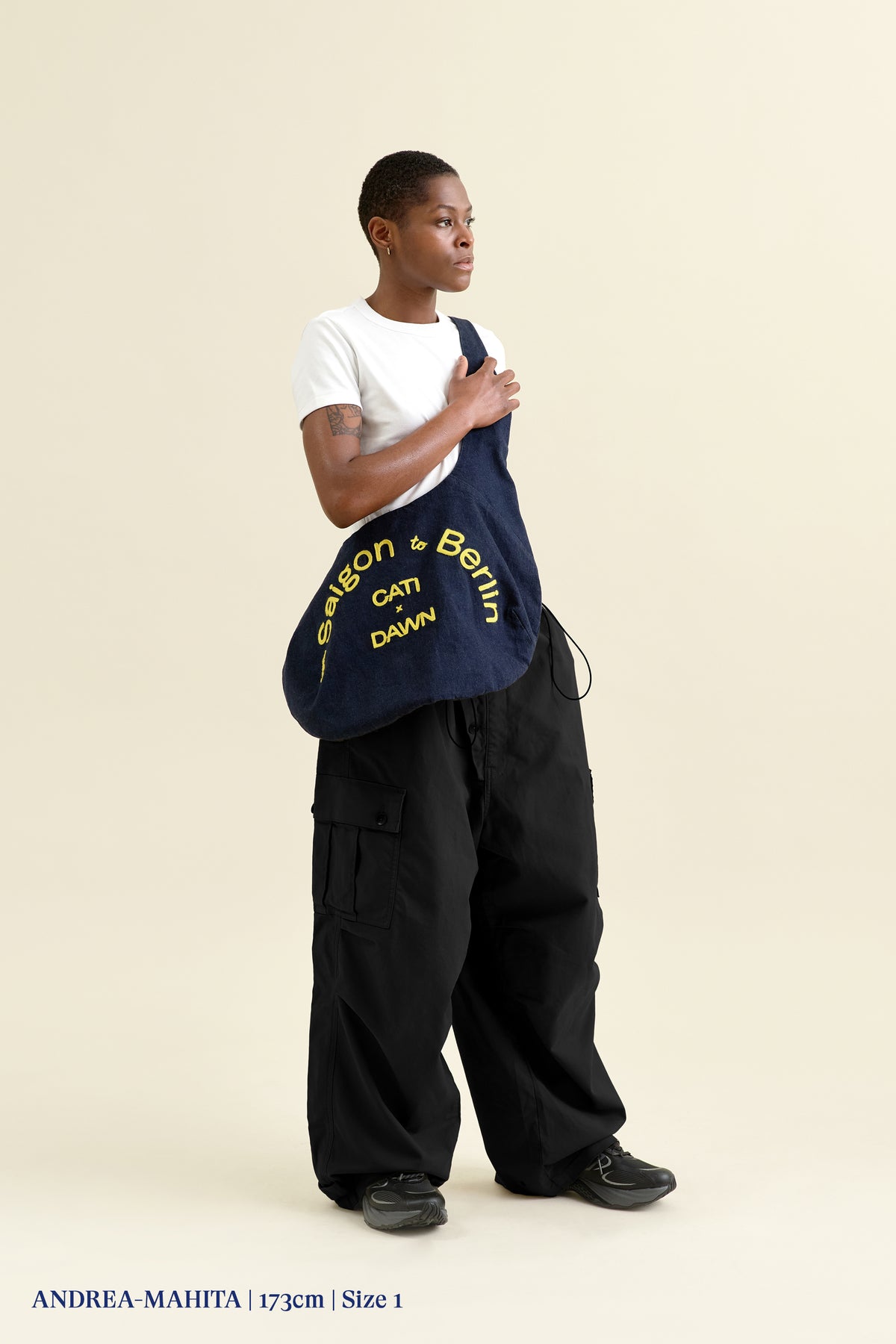 MAY MAY - Baggy Cargo Pants - Black