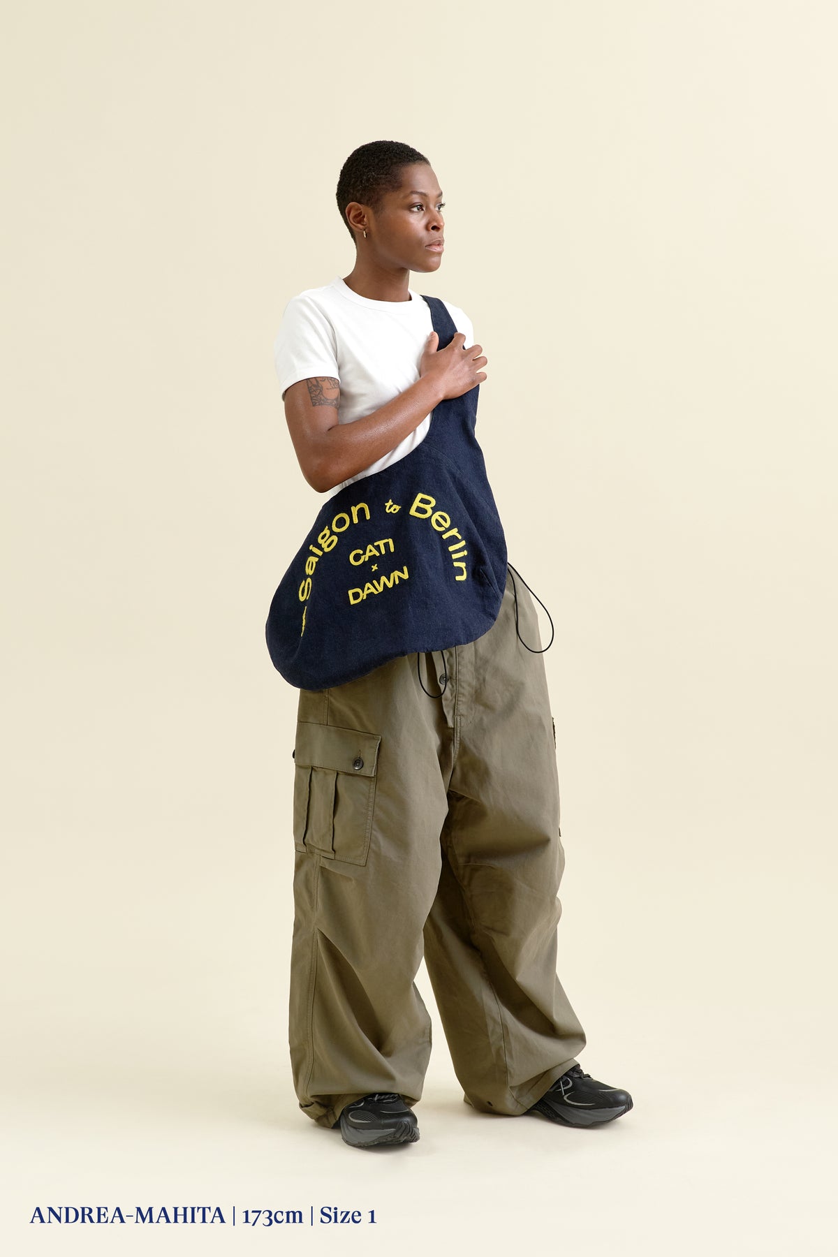 MAY MAY - Baggy Cargo Pants - Moss Green