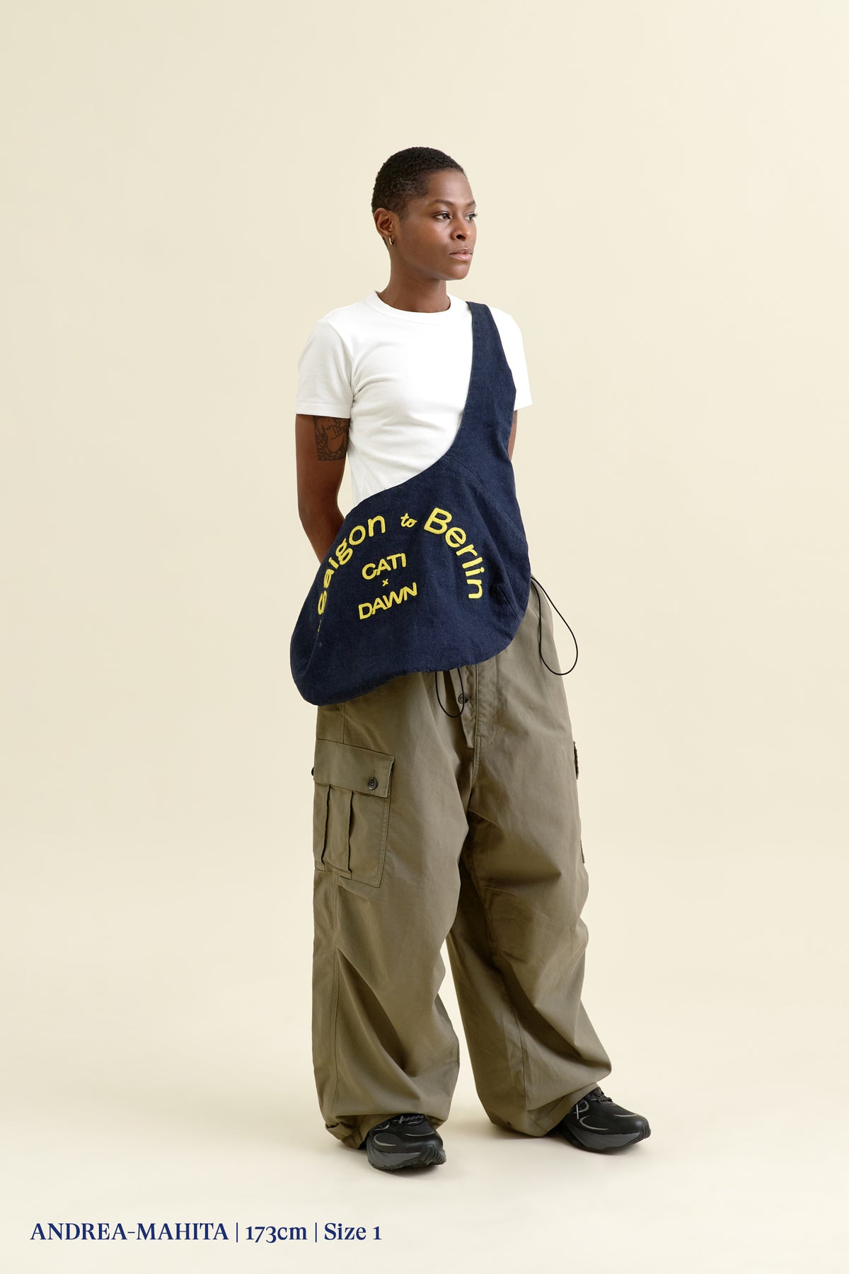 MAY MAY - Baggy Cargo Pants - Moss Green