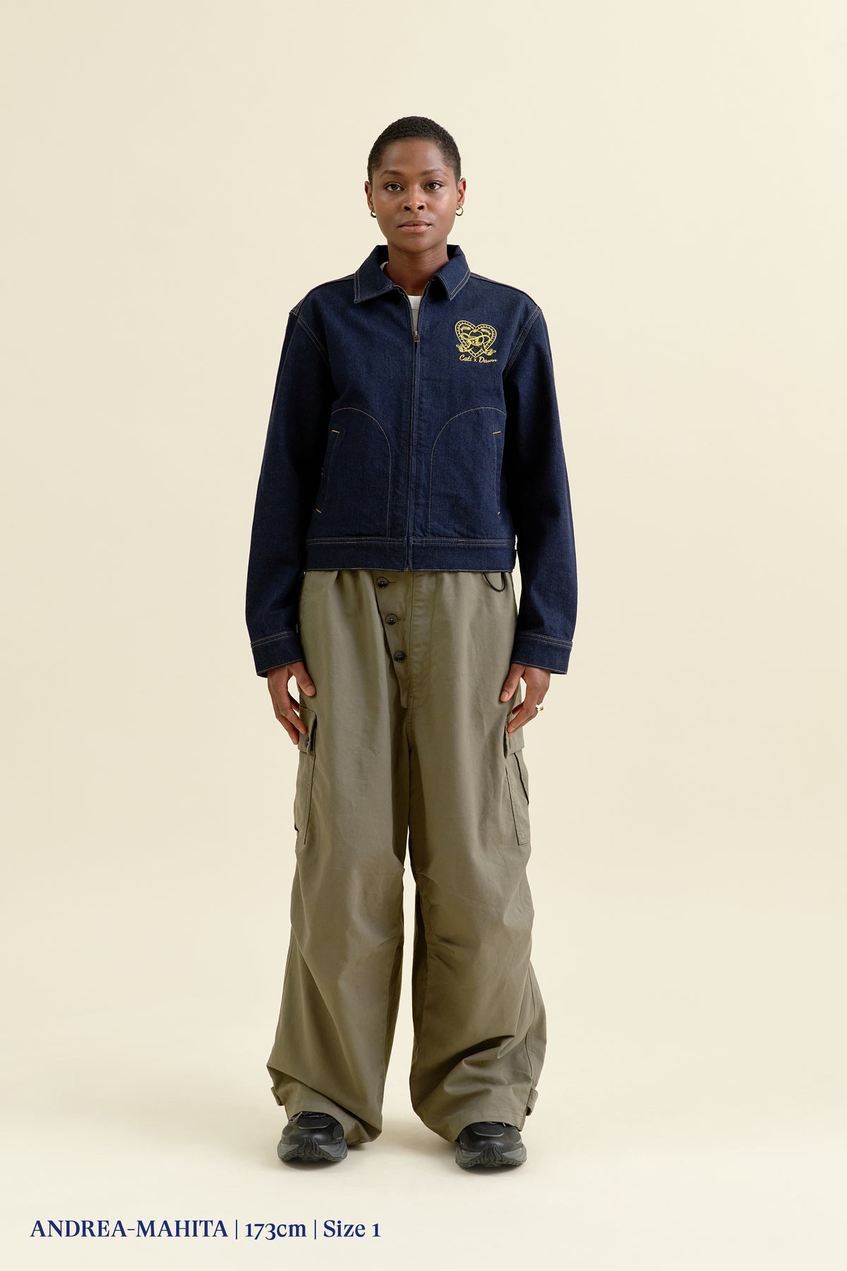 MAY MAY - Baggy Cargo Pants - Moss Green