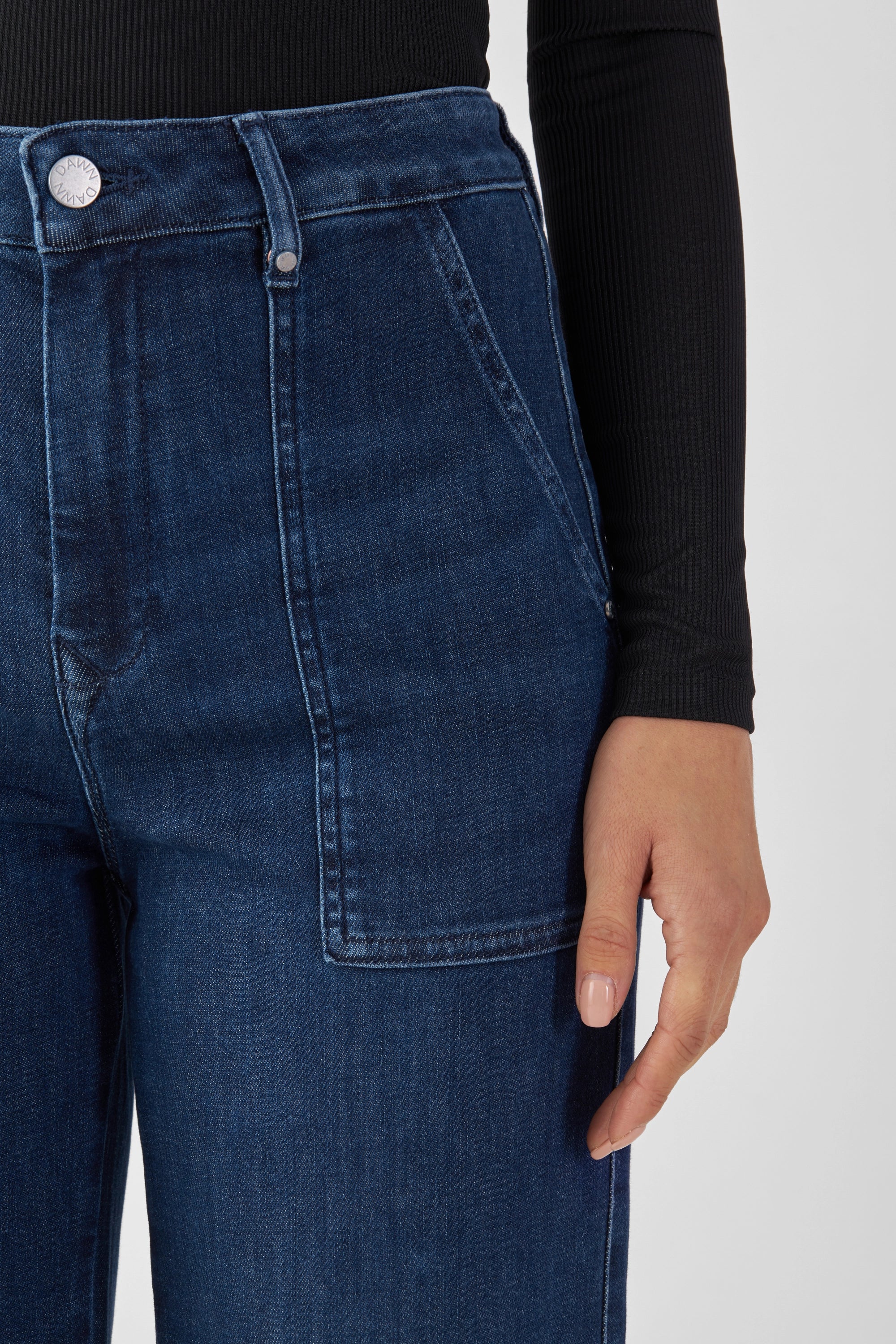 DEW Flared Soft Denim - Worker - Dark Blue