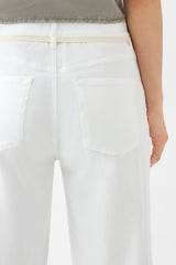 DEW Flared - Soft Denim - French Pocket - White