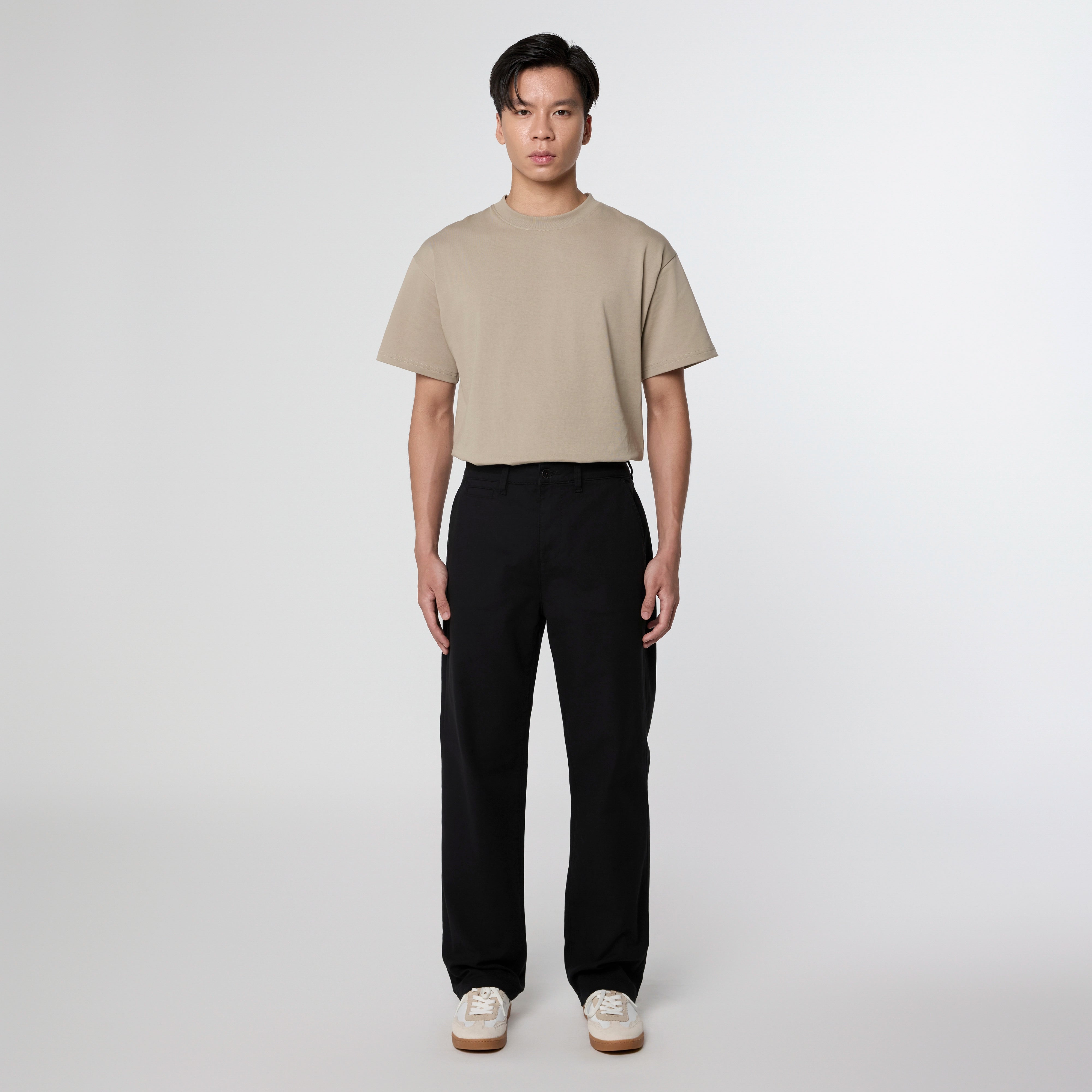 ELYSIAN - Chino-Paper Touch Twill - Black