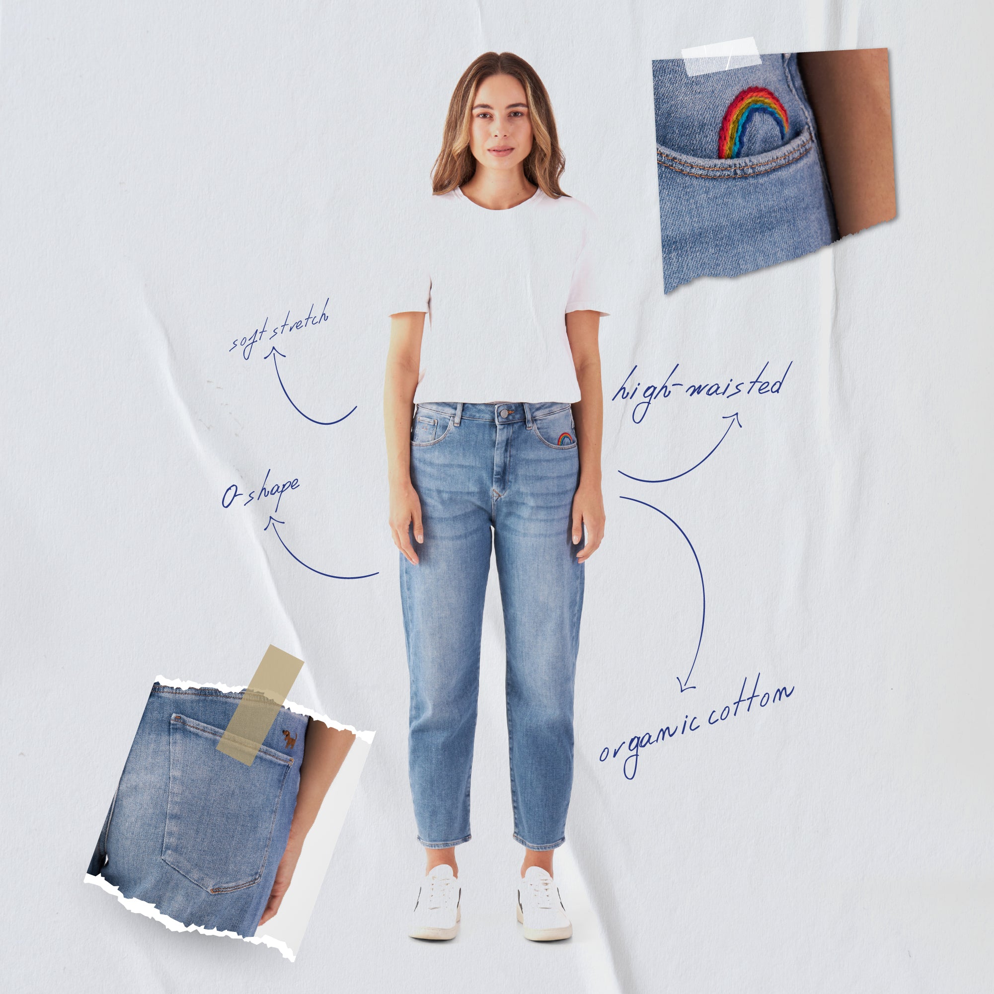 STARDUST O-Shape Soft Denim - Classic - Light Blue - Art on Broken Pieces