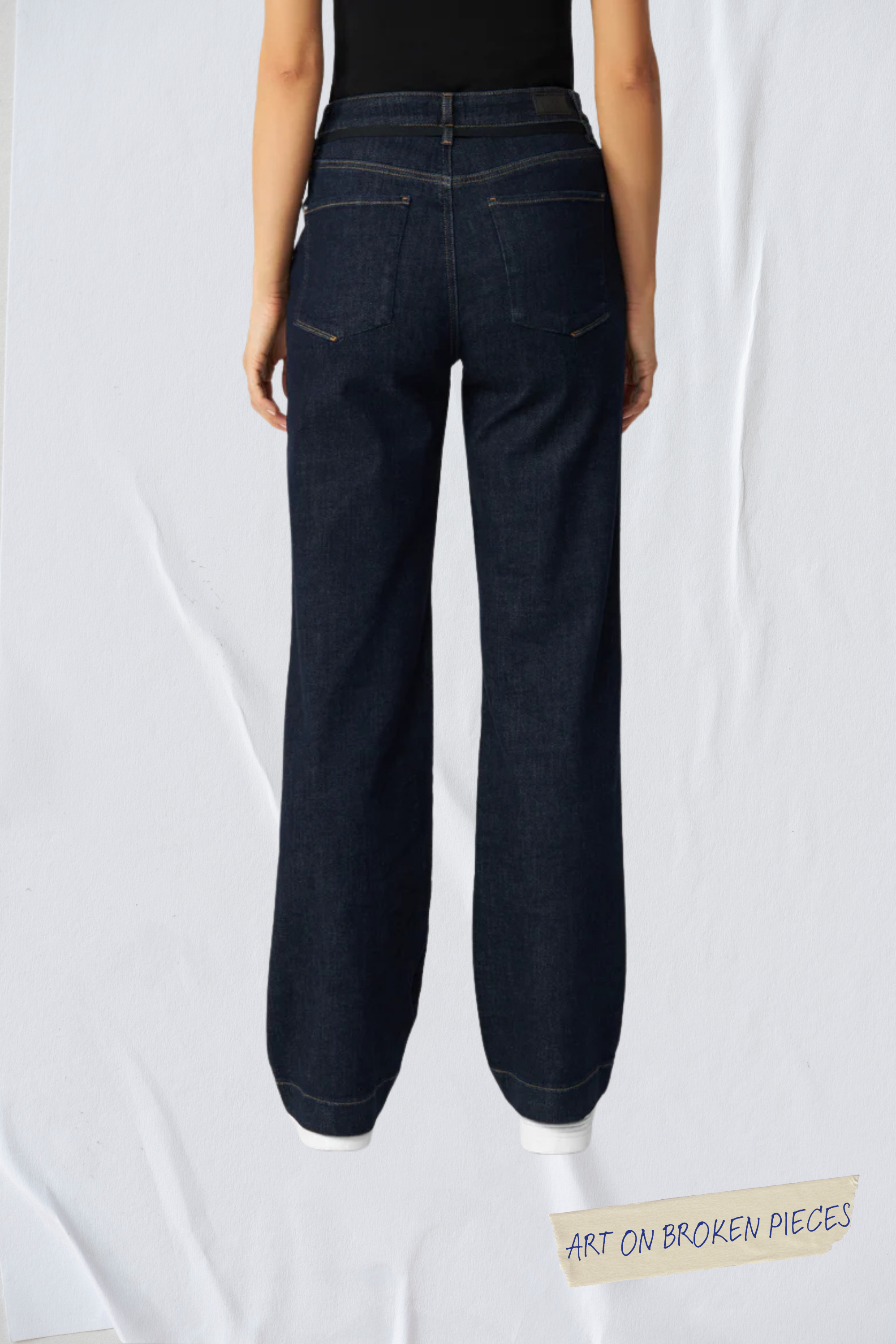 DEW Flared Soft Denim - French Pocket - Raw Blue - Art on Broken Pieces