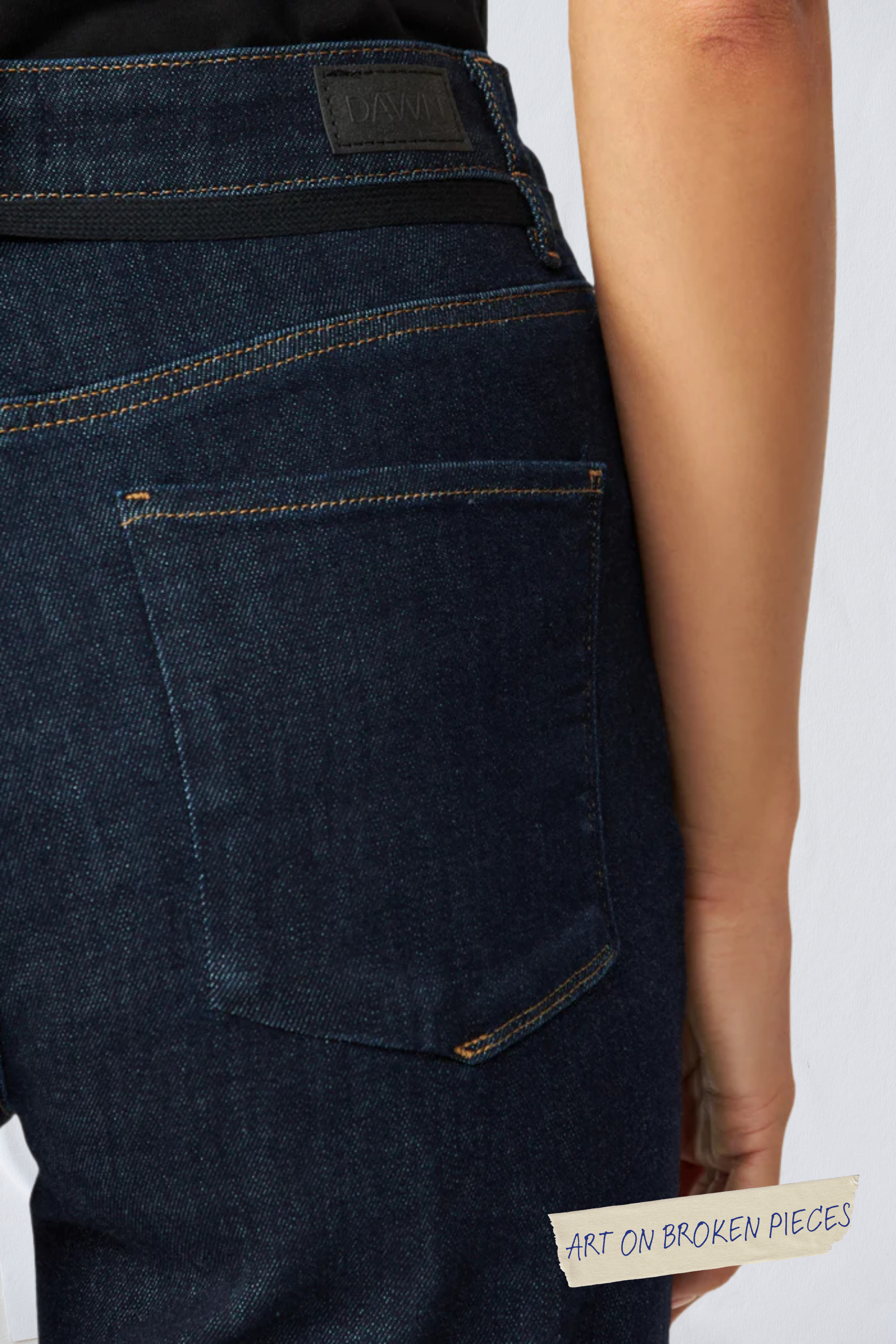 DEW Flared Soft Denim - French Pocket - Raw Blue - Art on Broken Pieces