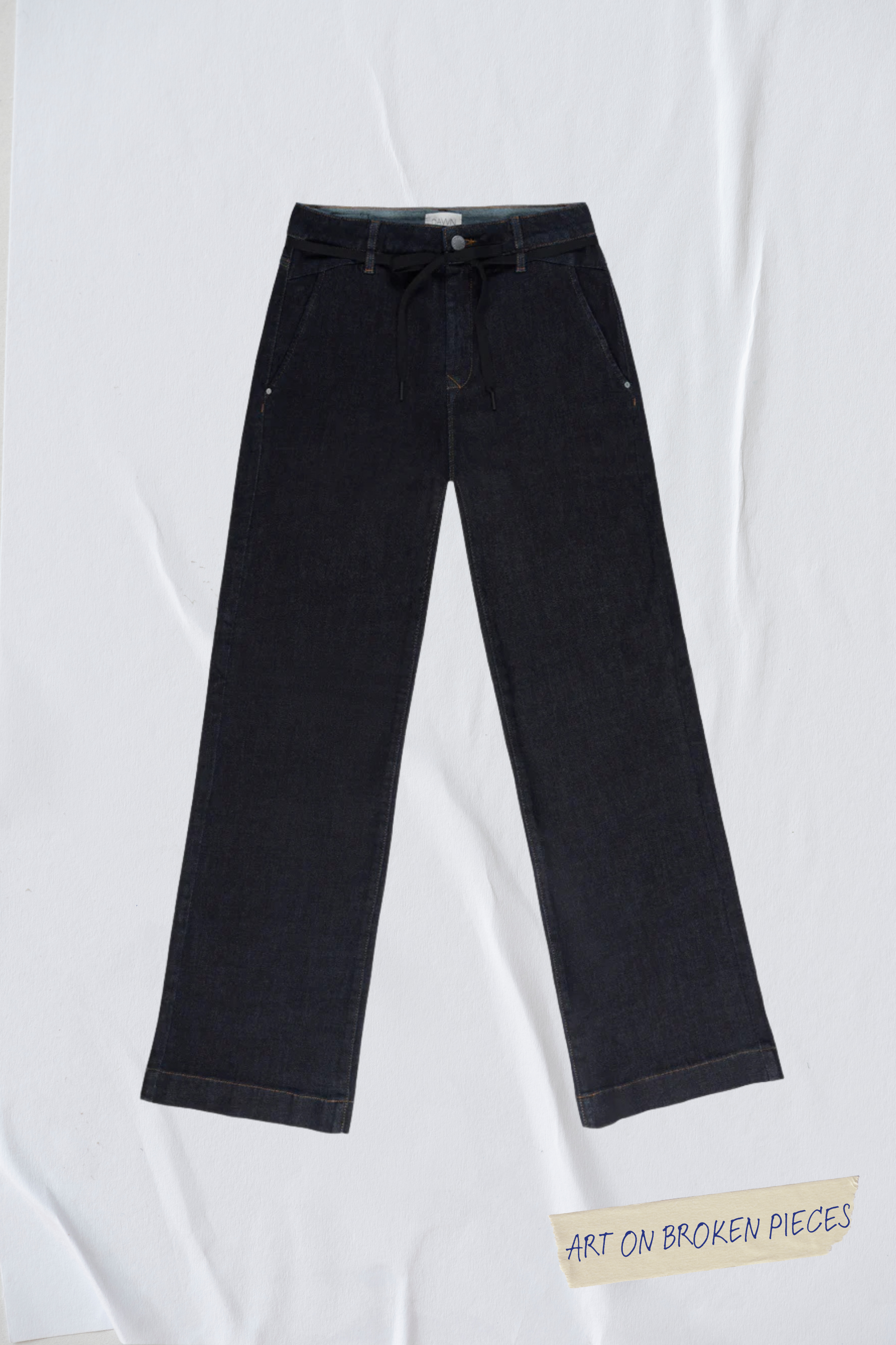 DEW Flared Soft Denim - French Pocket - Raw Blue - Art on Broken Pieces