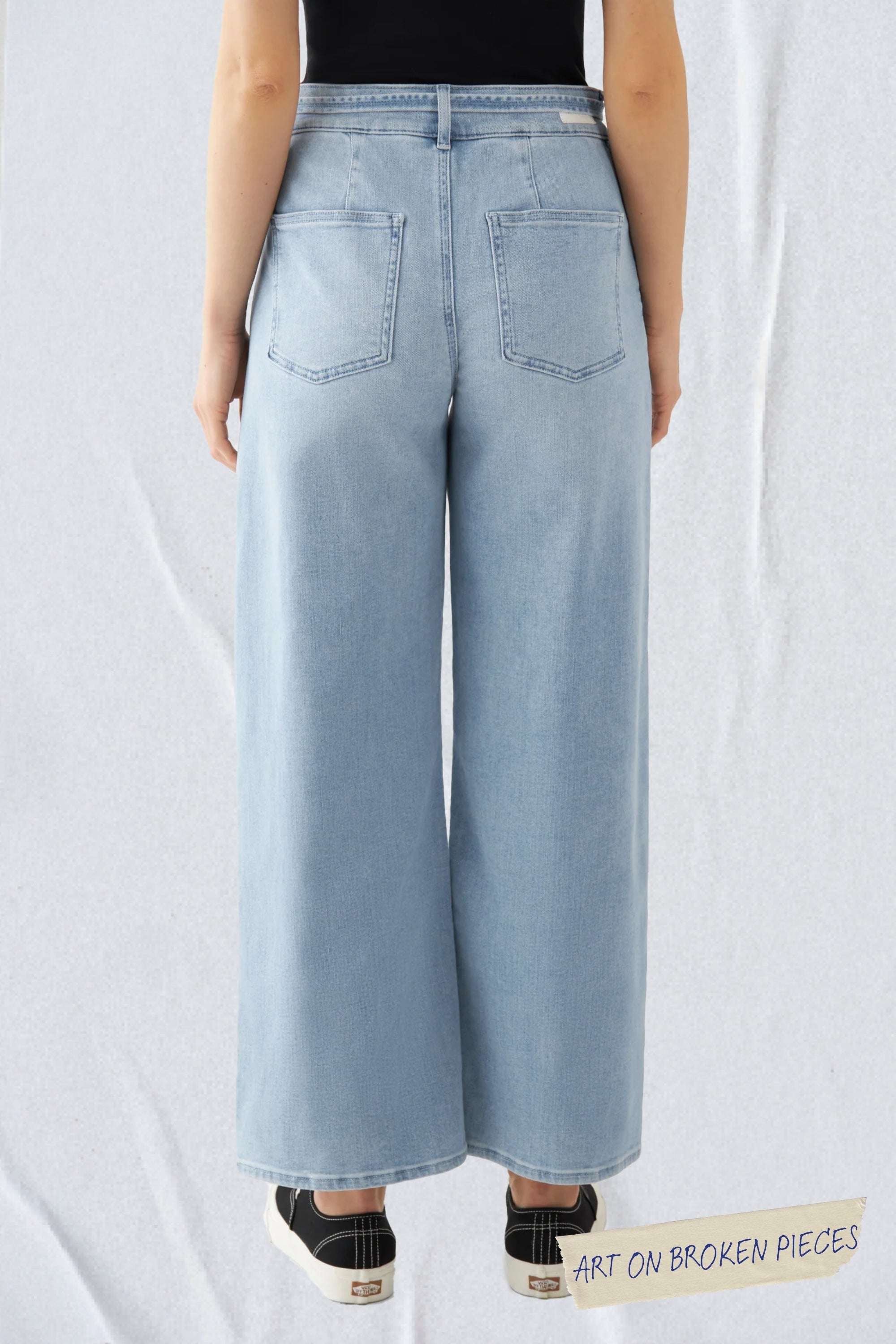 BLINK High Waist Culotte Jeans - Light Blue - Art on Broken Pieces