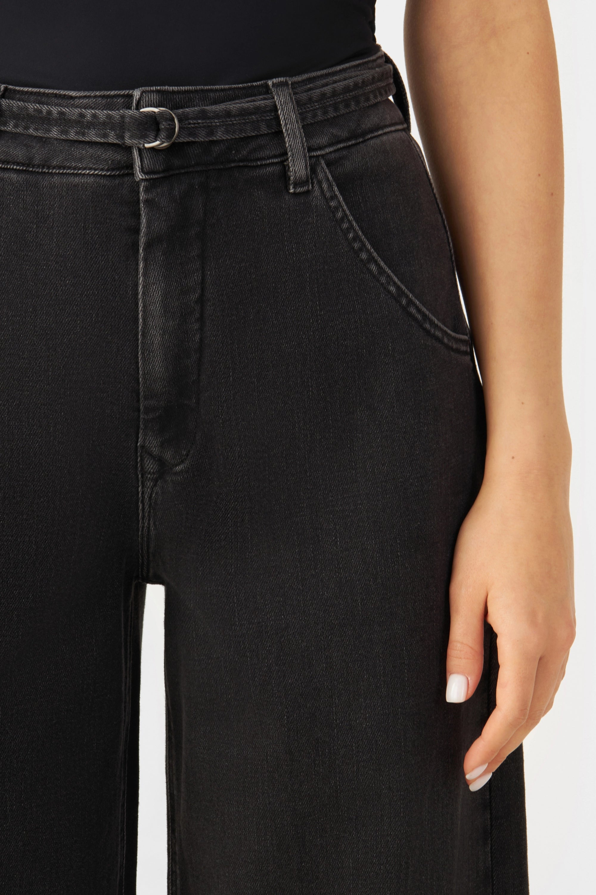 BLINK High Waist Culotte Jeans - Black Denim