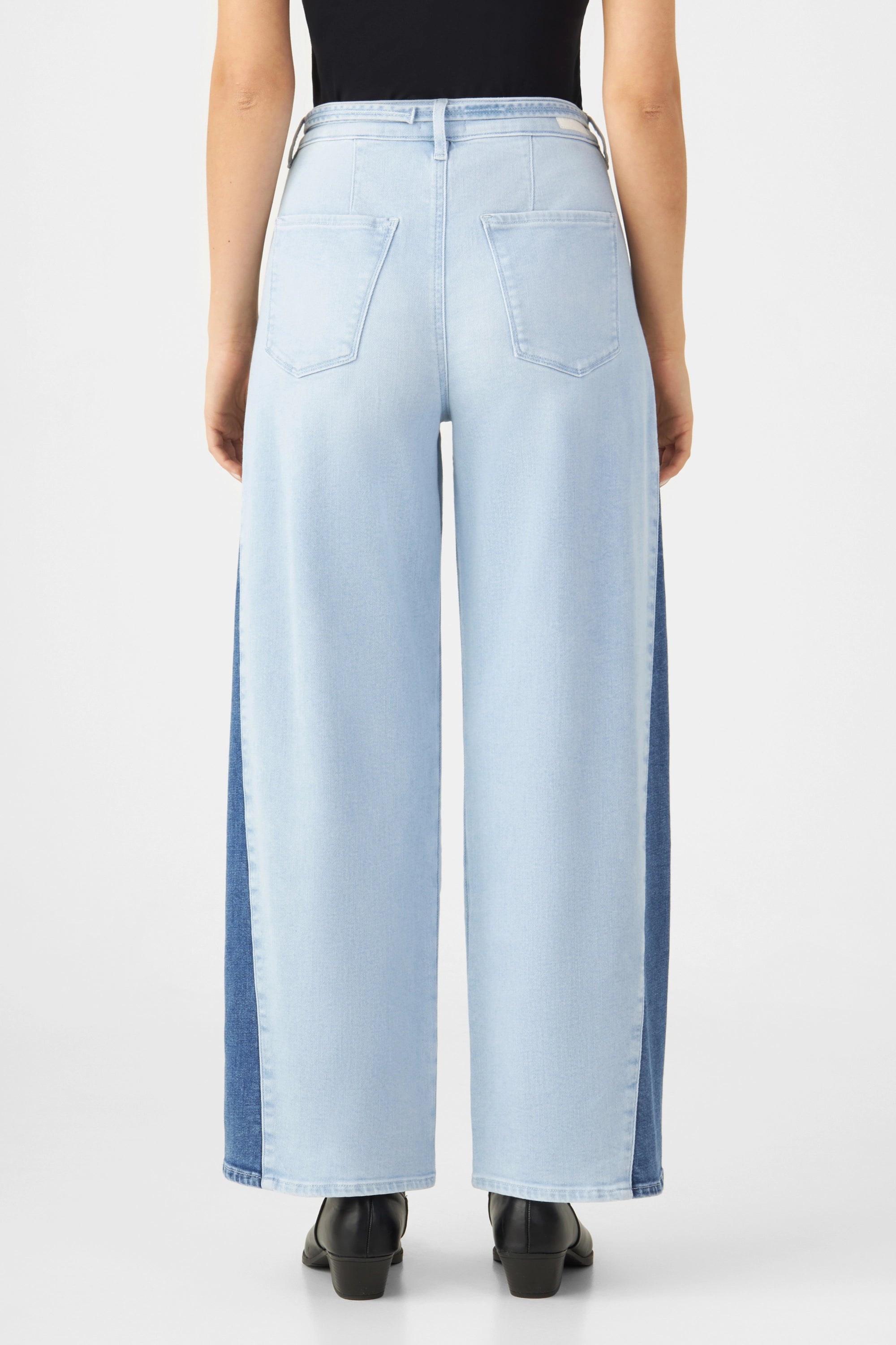 BLINK High Waist Culotte Jeans - Two Tone