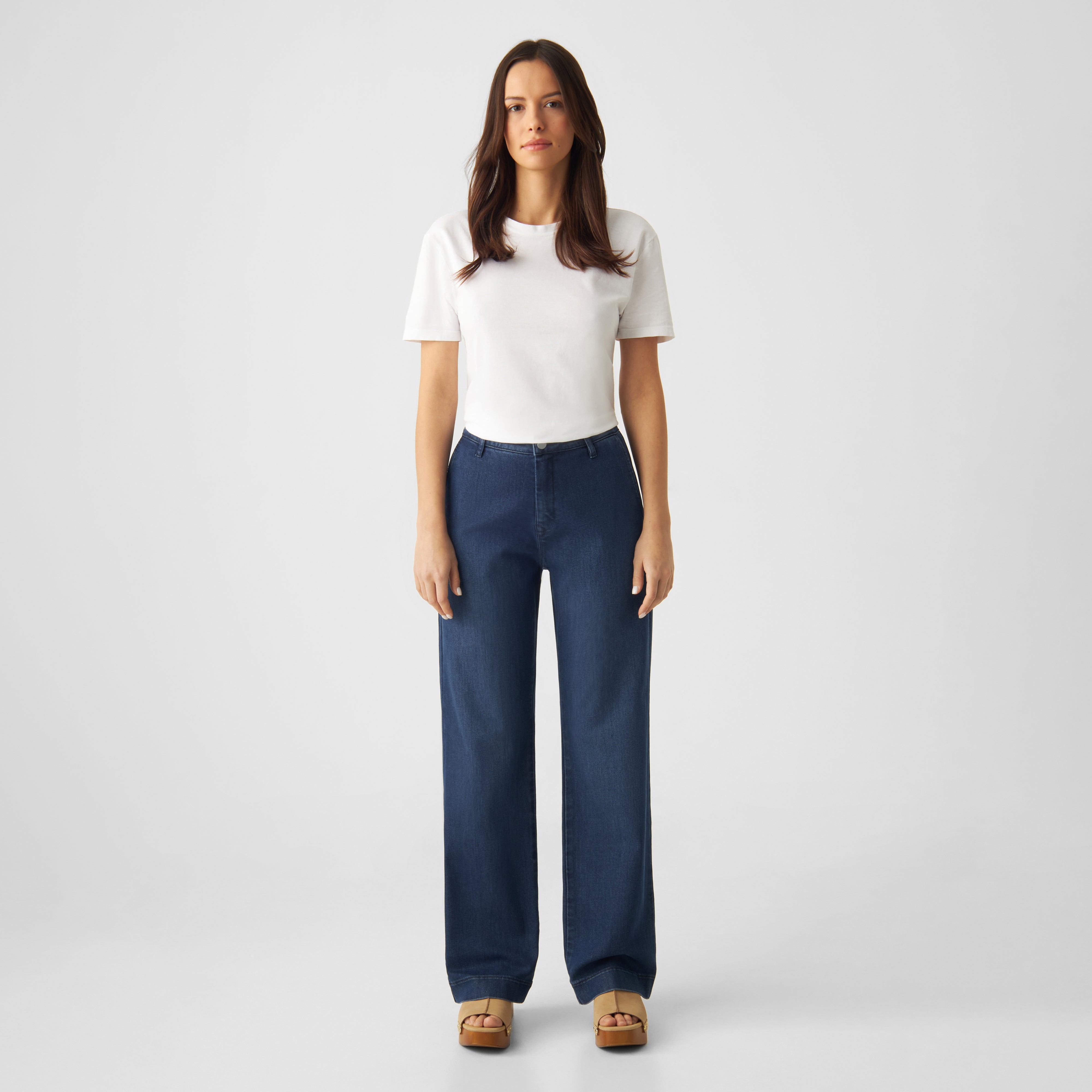 GLOW Flared Soft Denim - Chino - Dark Blue