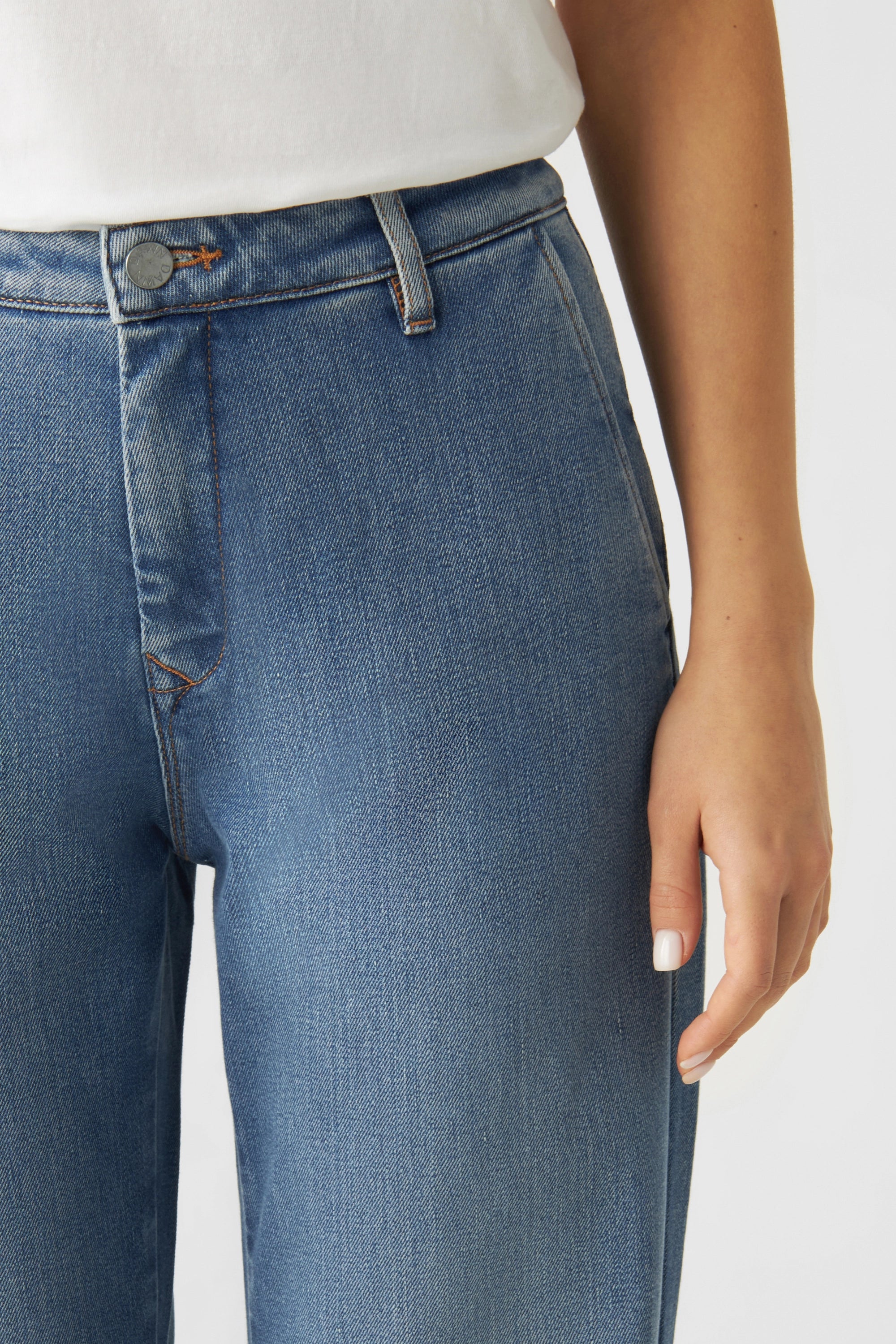 GLOW Flared Soft Denim - Chino - Medium Blue