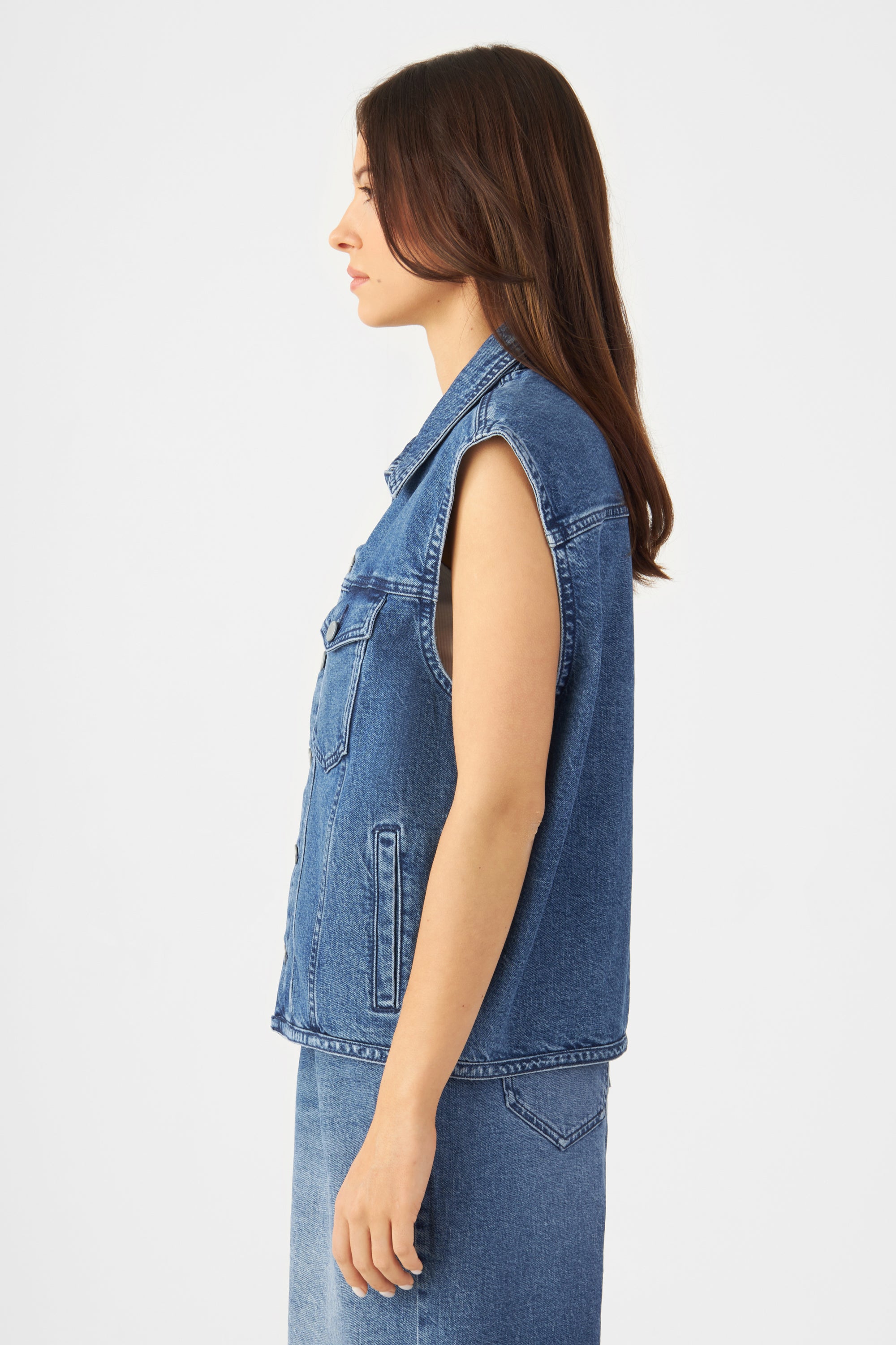 LUNAR Minimal Stretch - Biker Vest - Medium Blue