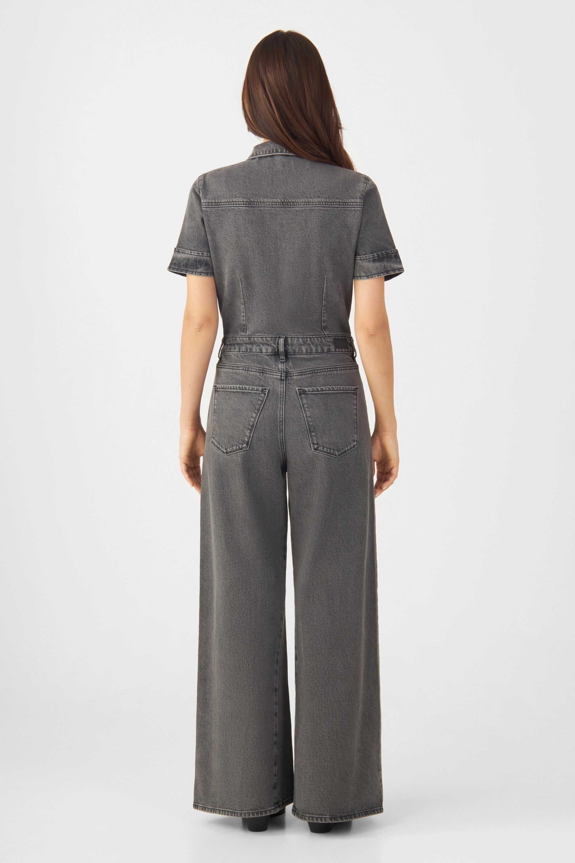 TWITTER Minimal Stretch - Short Sleeve Overall - Dark Grey