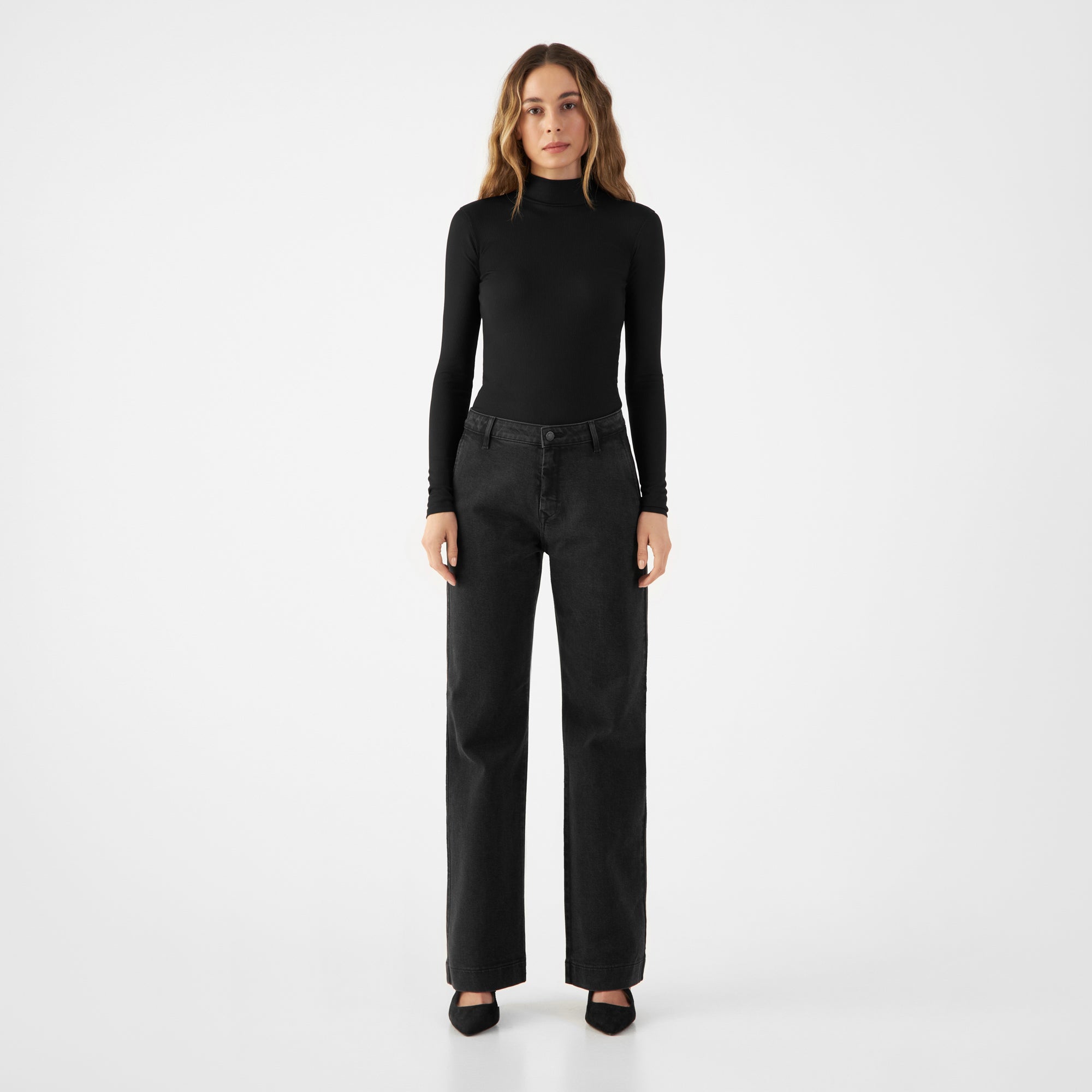 GLOW Flared Soft Tencel - Denim Chino - Vintage Black