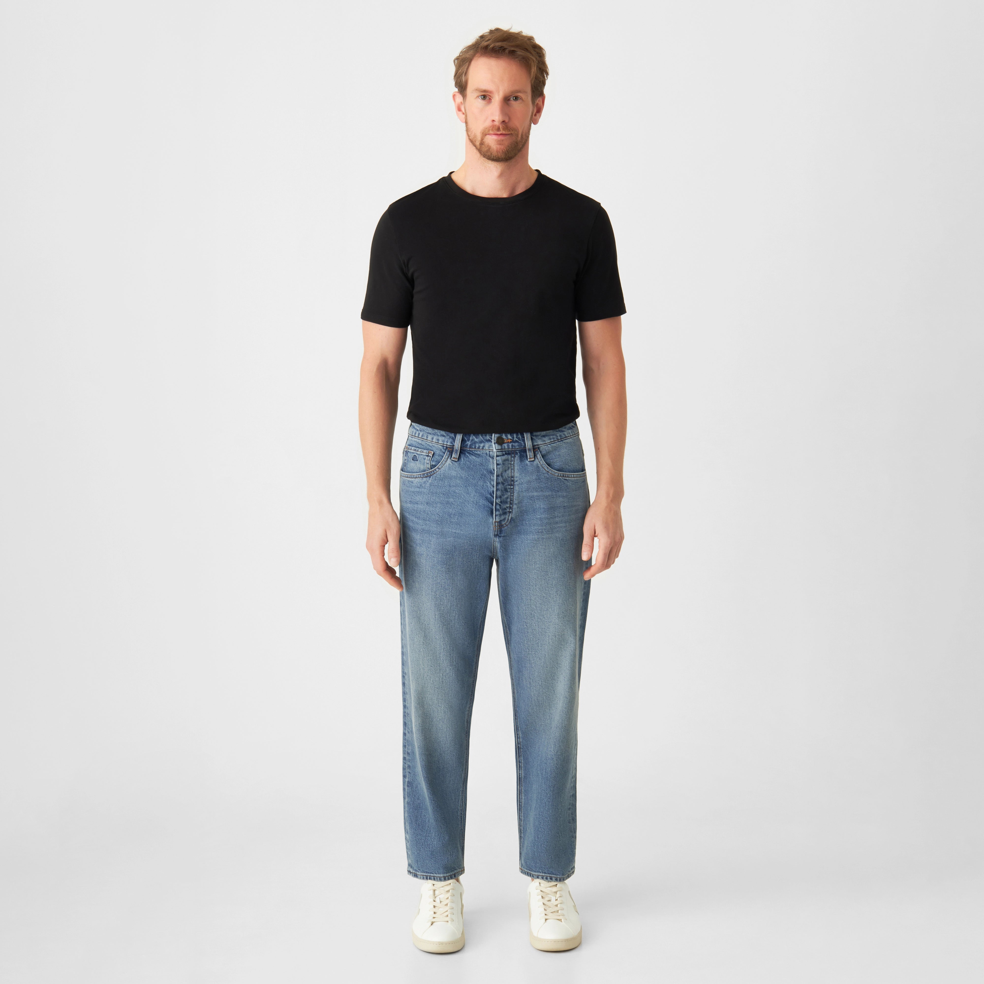 RISE Relaxed Tapered Minimal Stretch - Basic - Vintage Blue