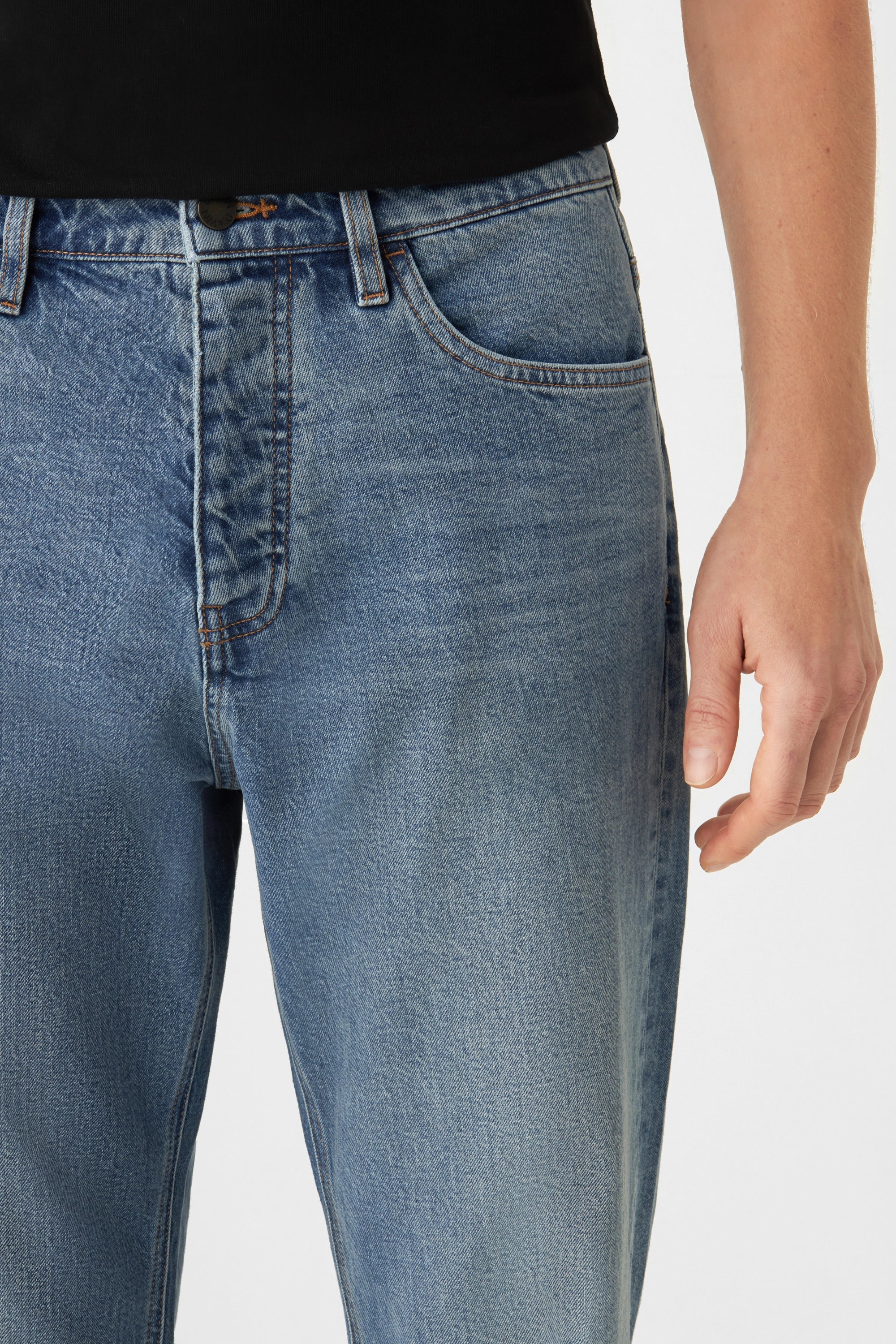 RISE Relaxed Tapered Minimal Stretch - Basic - Vintage Blue