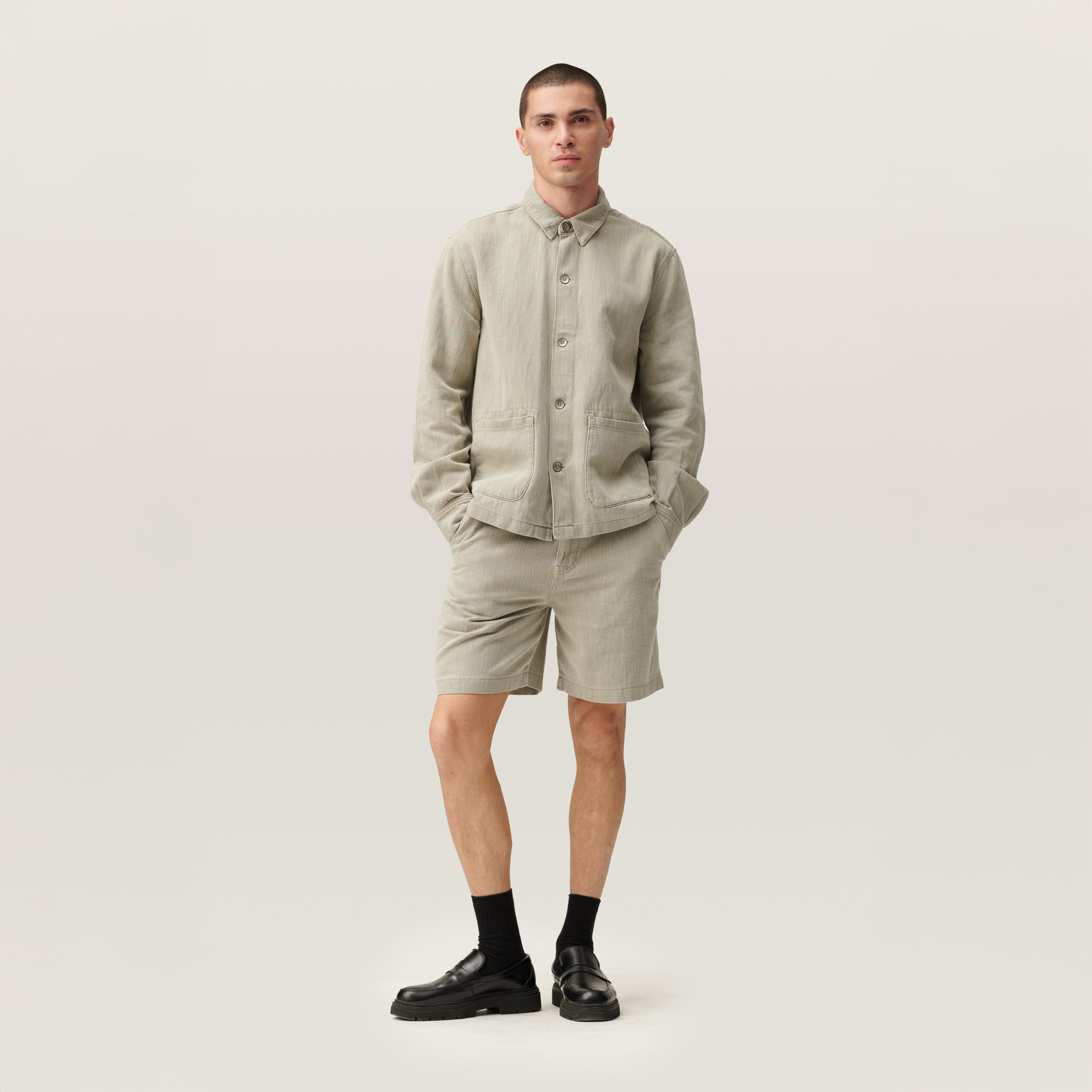SHORTY Lightweight Hemp - Shorts - Rock Olive