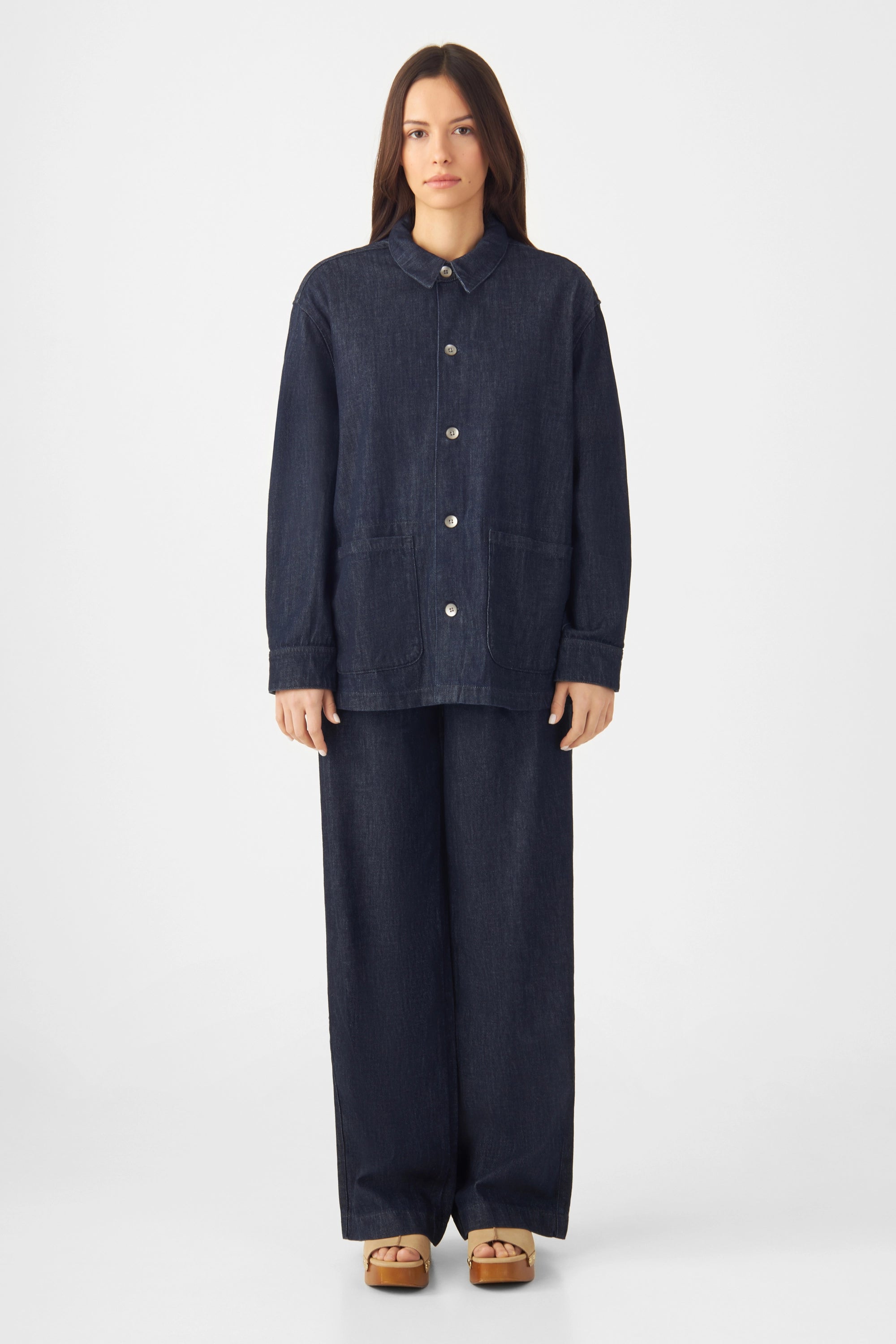 SORRY Lightweight Hemp - Shacket - Raw Blue - Women