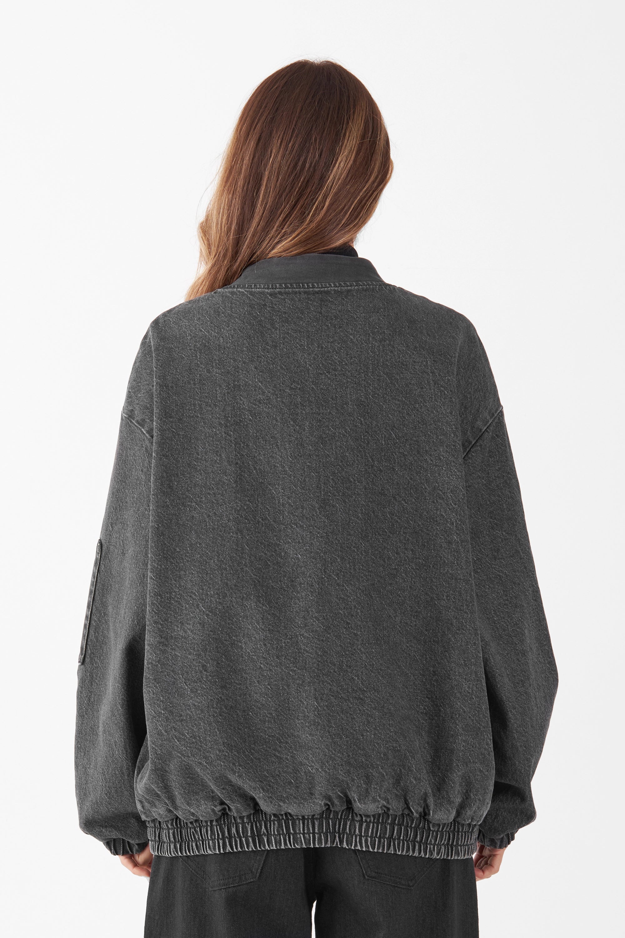 PEACER Denim Jacket - Dark Grey - Women