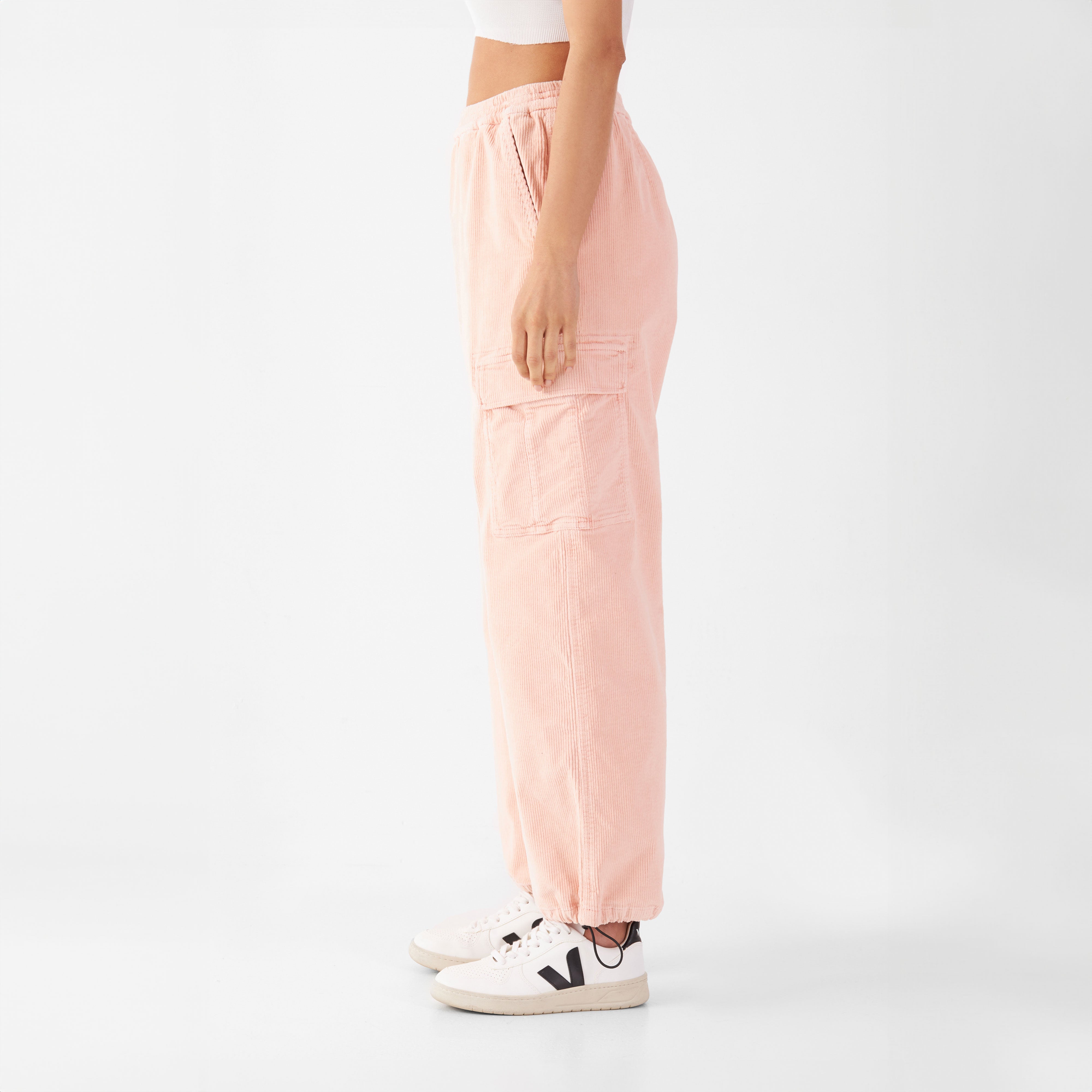 RAY - Mid Waist Spray Pant - Corduroy - Rose